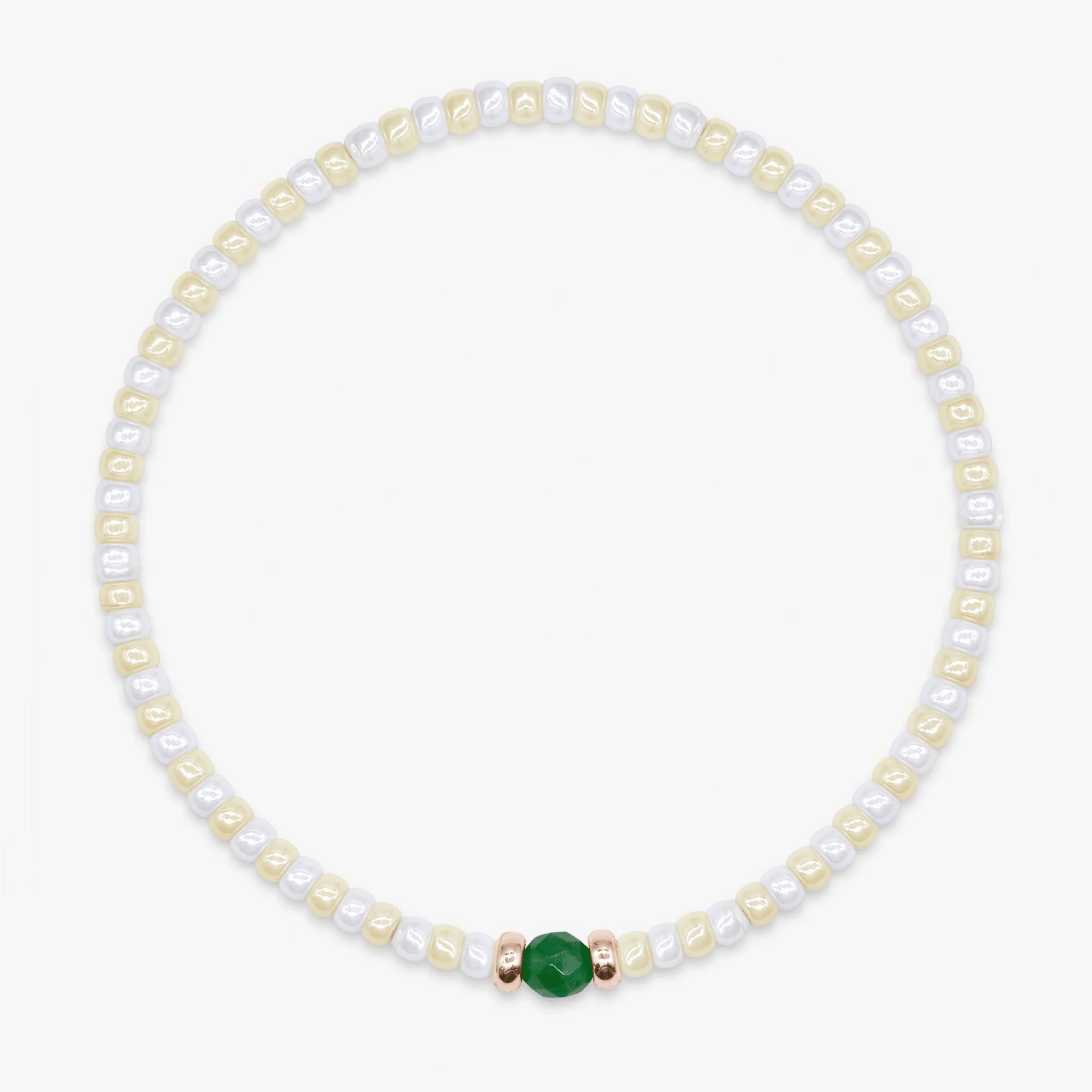 2mm Beads Dandy Bracelet (Pearl/Light Blue)