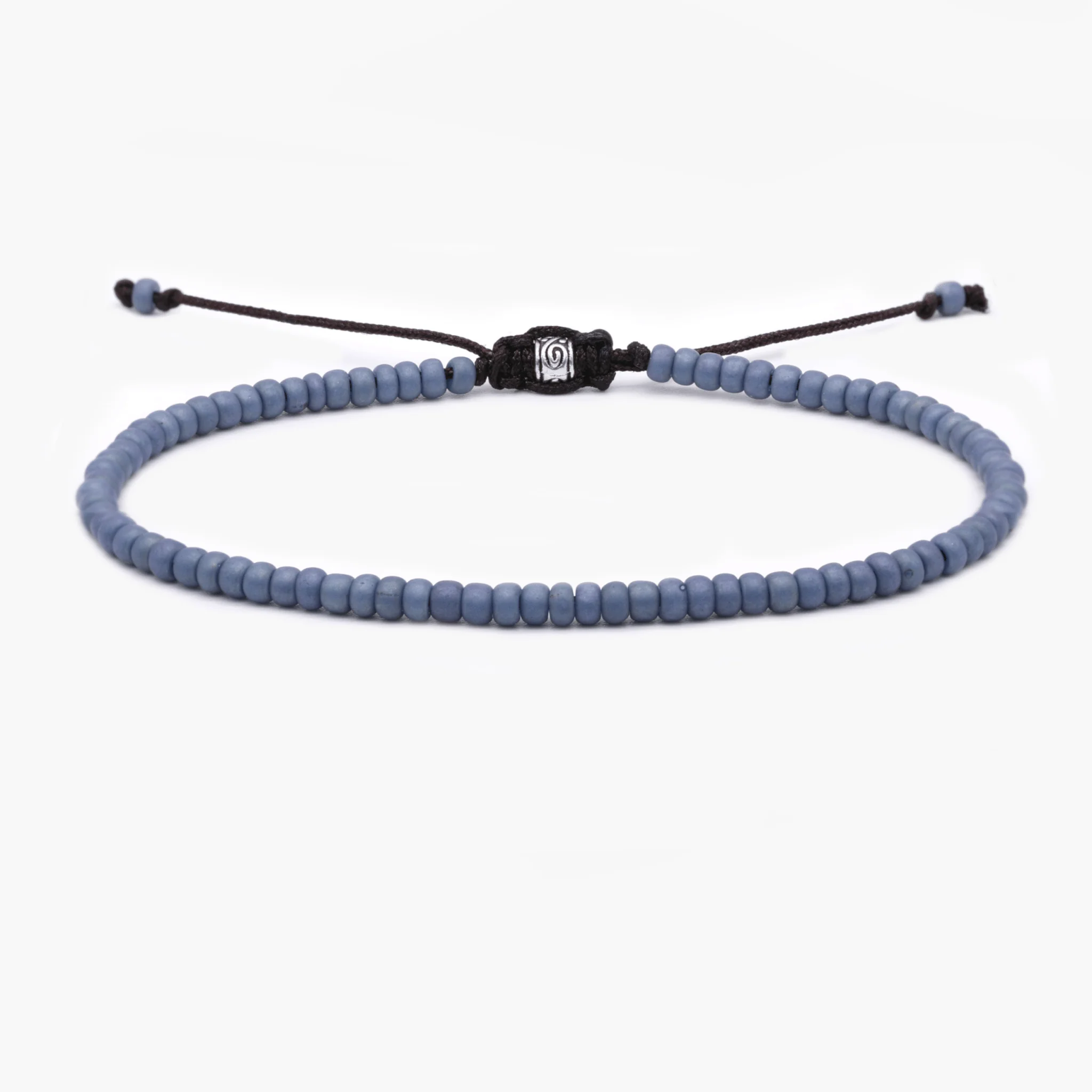 2mm Glass Beads Bracelet (Petrol Blue)