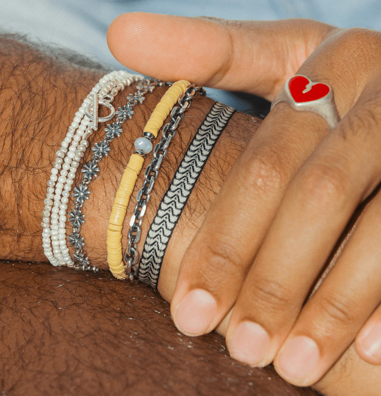 3 Laps Bracelet With Freshwater Pearls And Sterling Silver Beads - Image 7