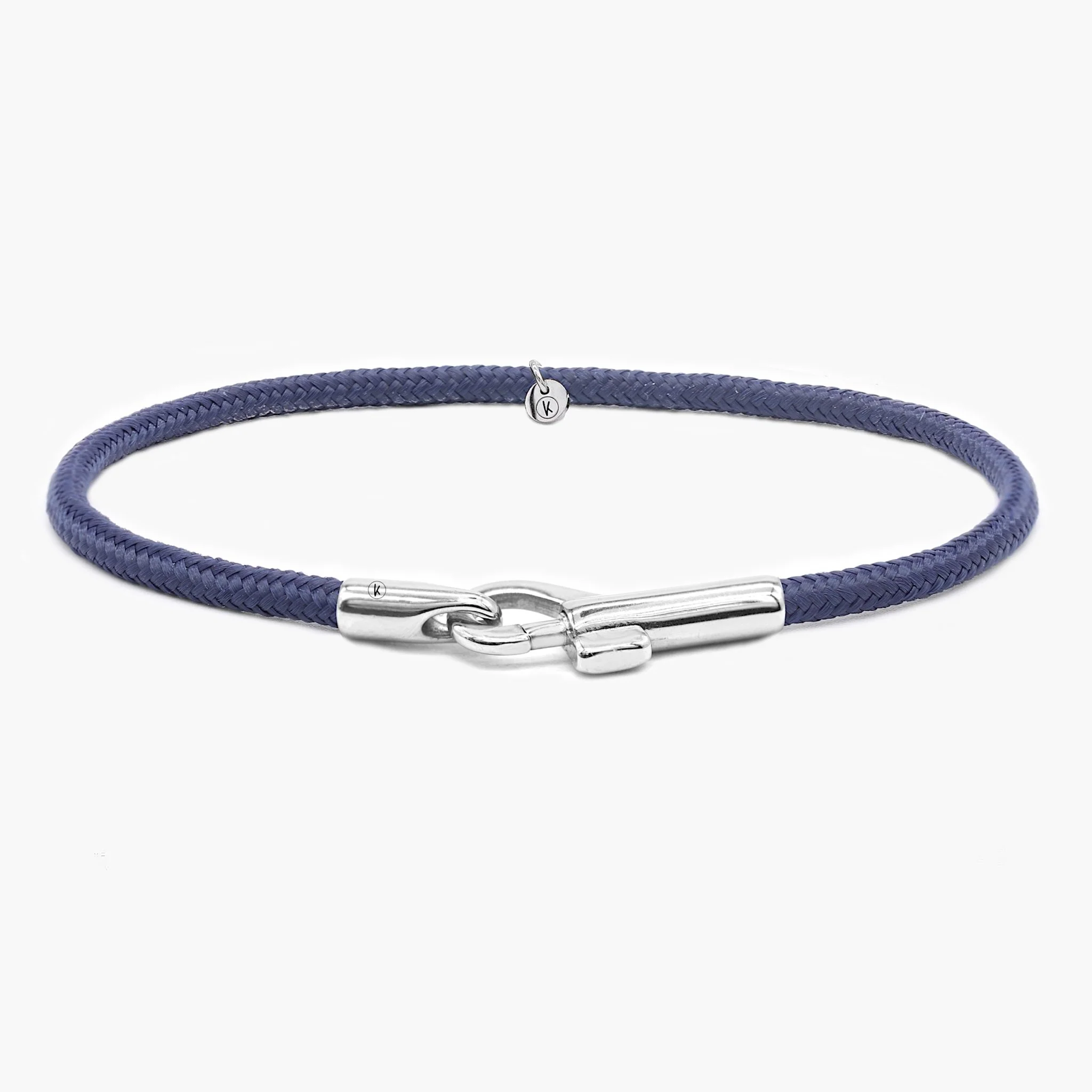 3m Sailing Cord With Silver Clasp (Navy)