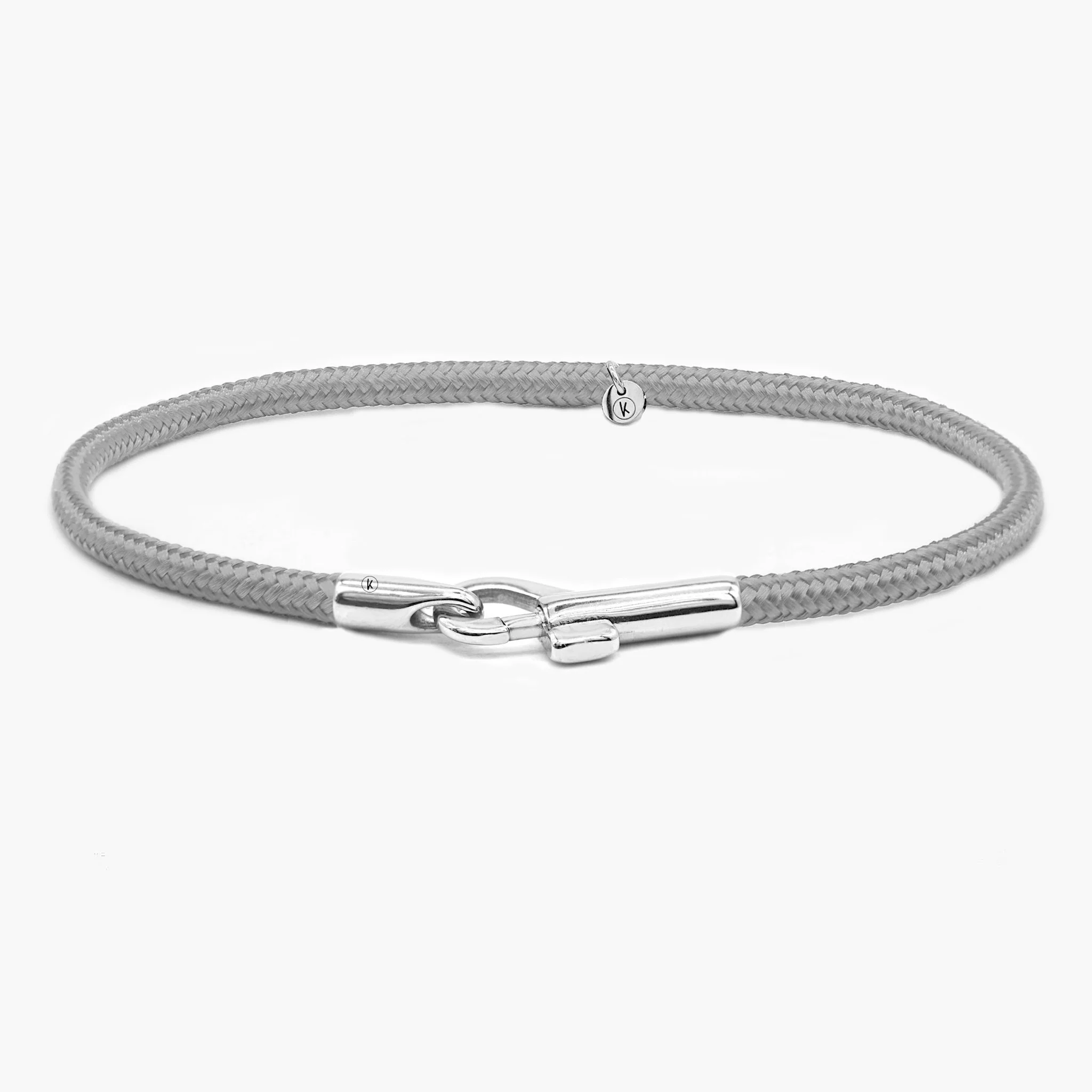 3m Sailing Cord With Silver Clasp (Grey)