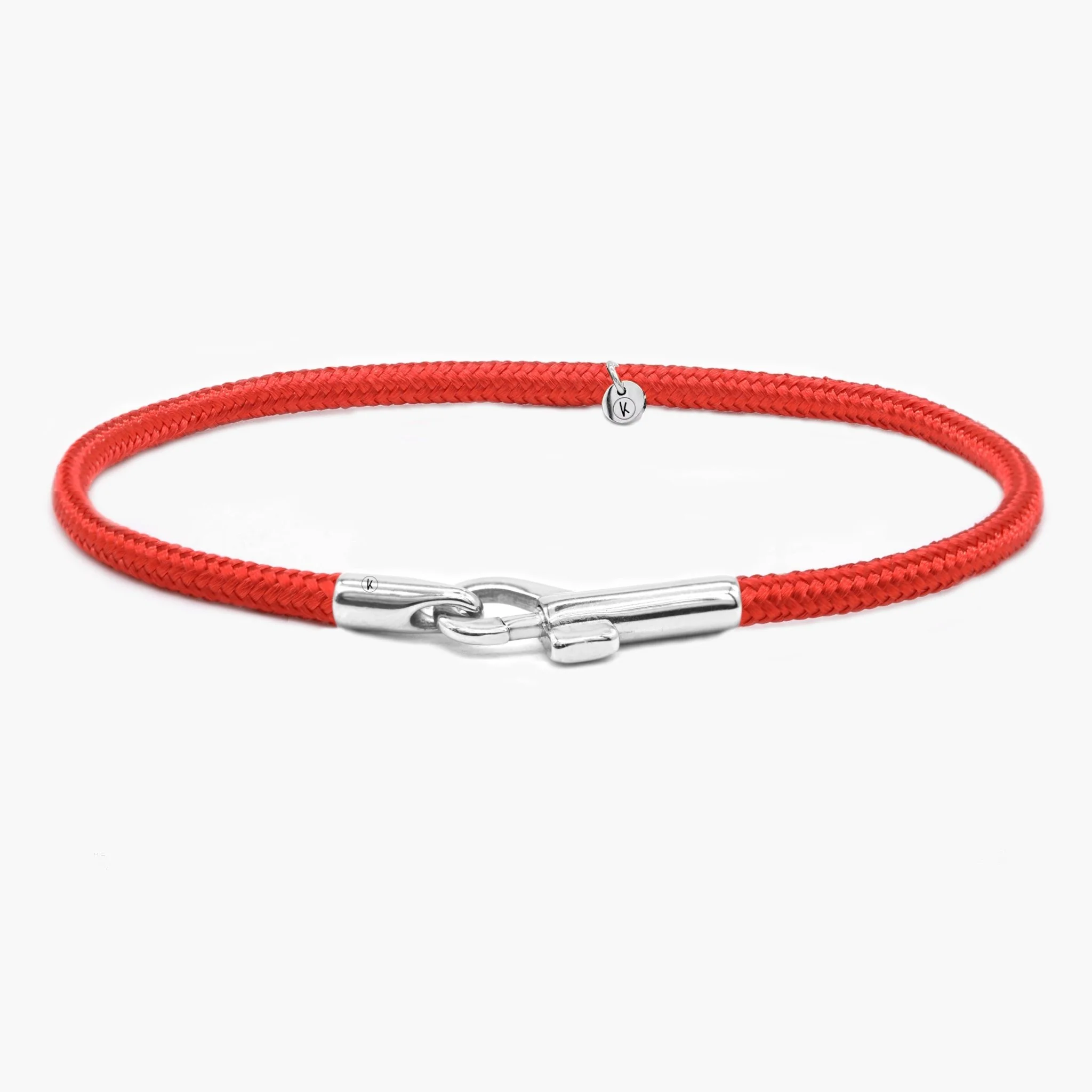 3m Sailing Cord With Silver Clasp (Red)