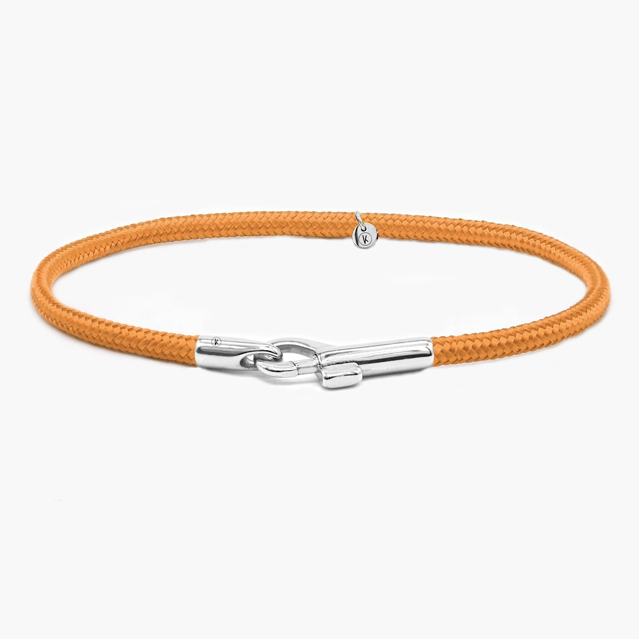 3m Sailing Cord With Silver Clasp (Tangerine)