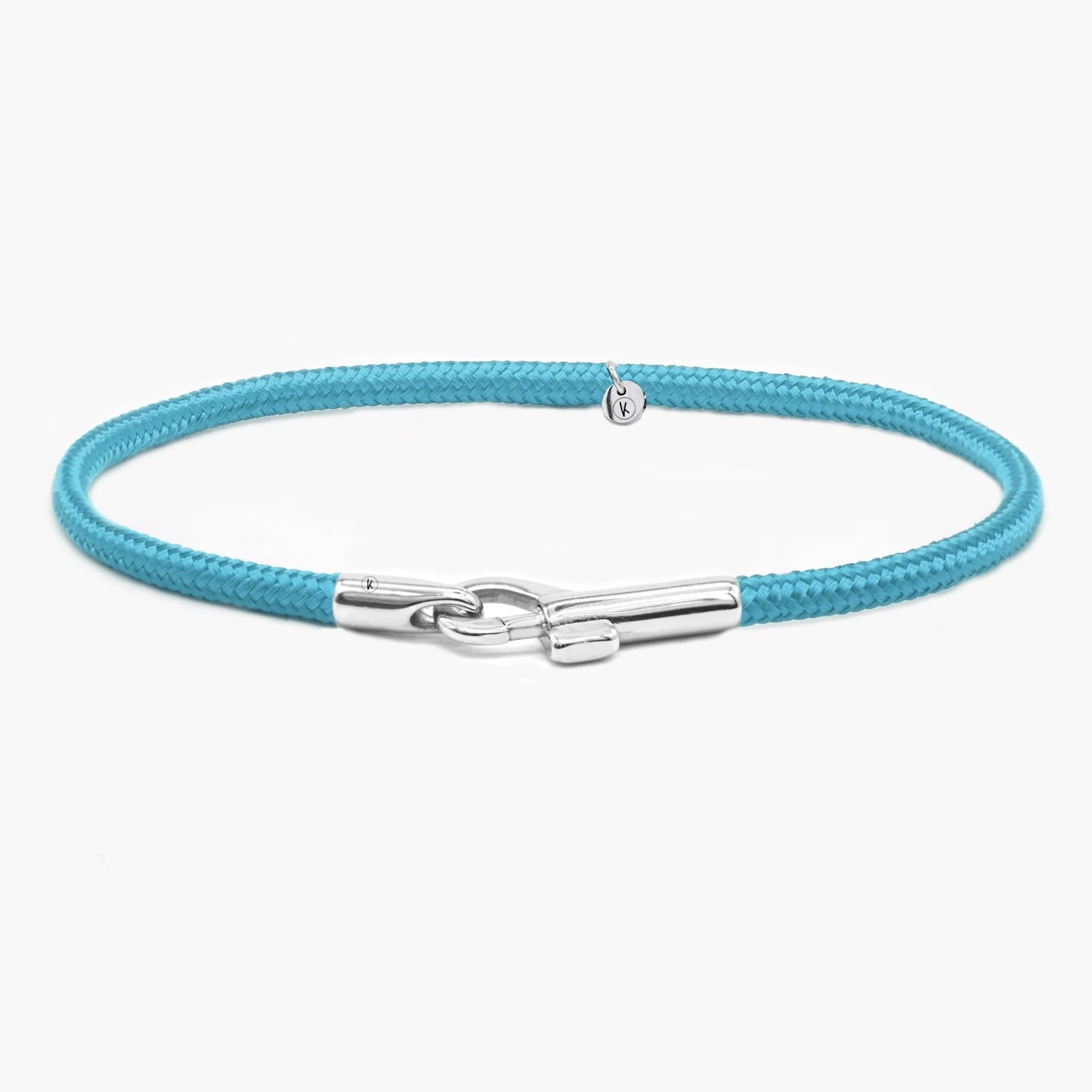 3m Sailing Cord With Silver Clasp (Turquoise)