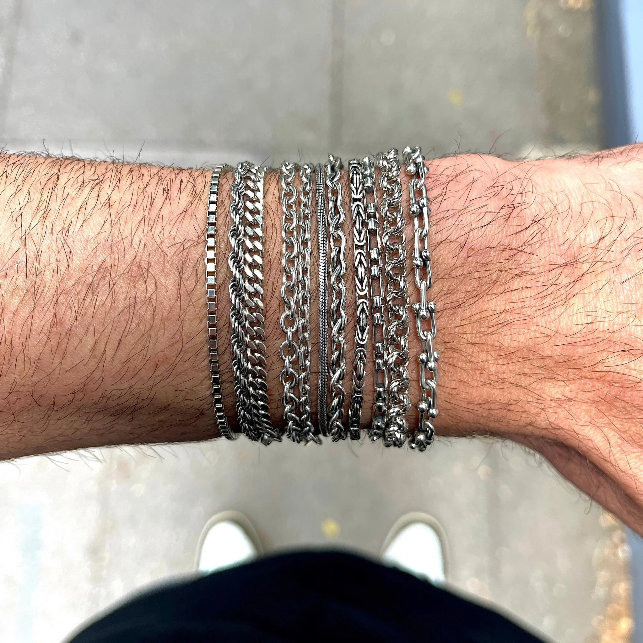 3mm Sterling Silver "Capri" Chain Bracelet - Image 6
