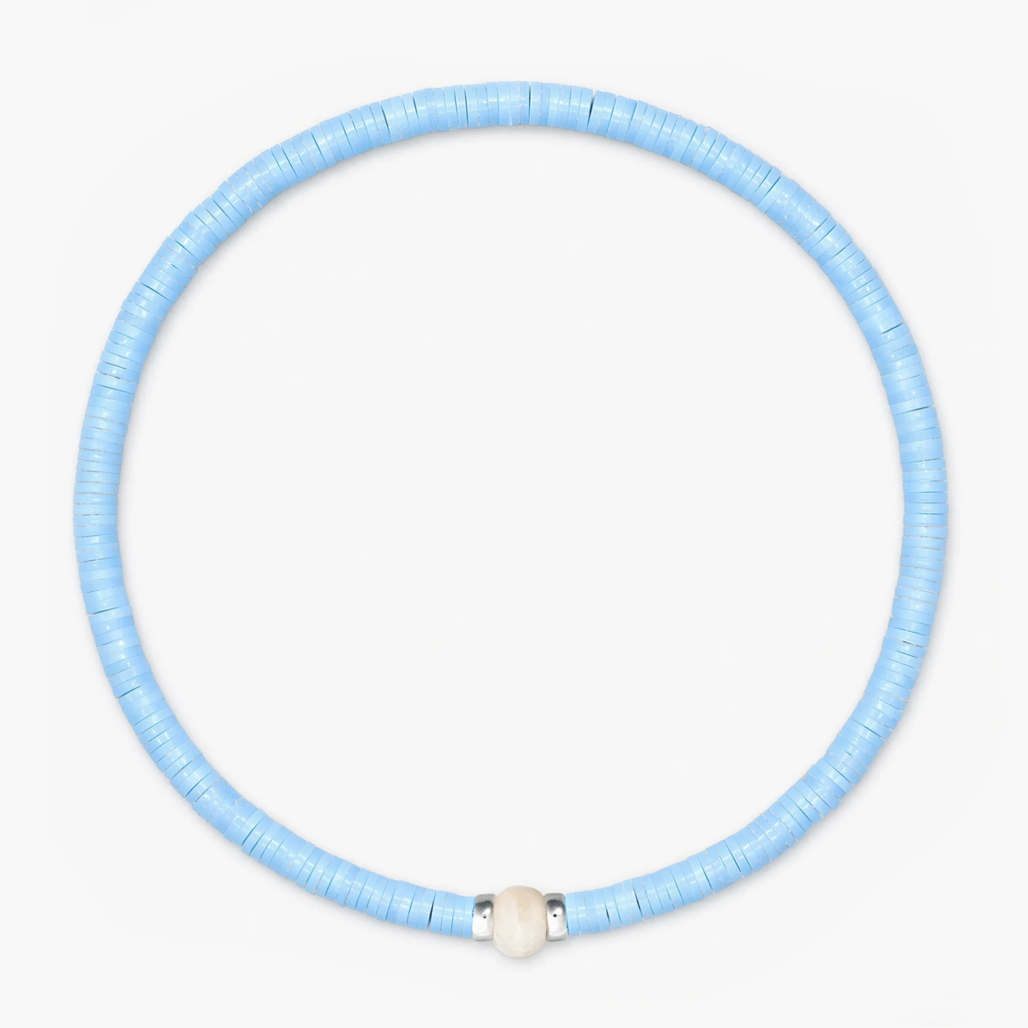 3mm Vinyl Beads Bracelet (Santorini Blue)