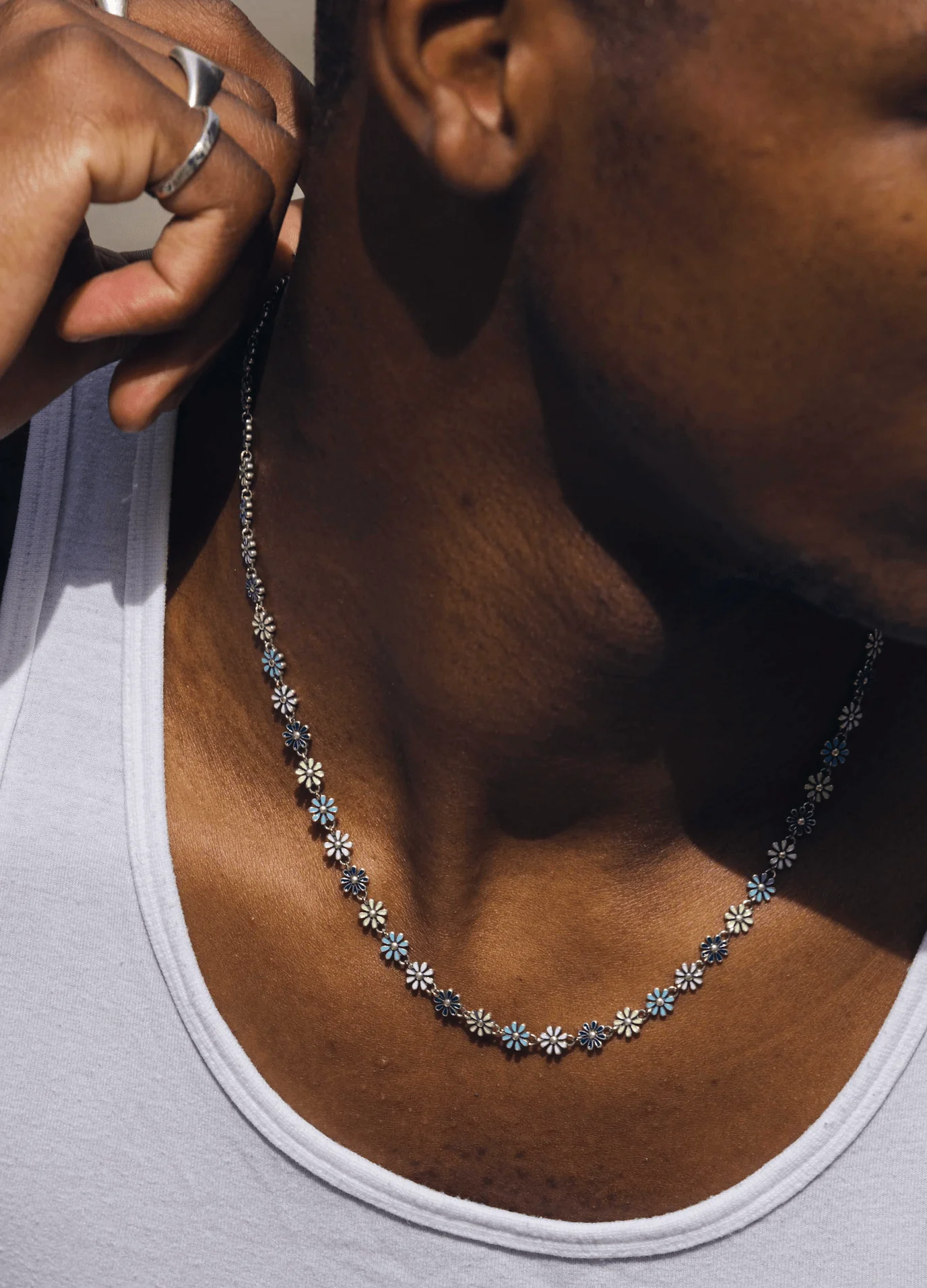 6mm Assorted Daisy Sterling Silver Necklace - Image 4