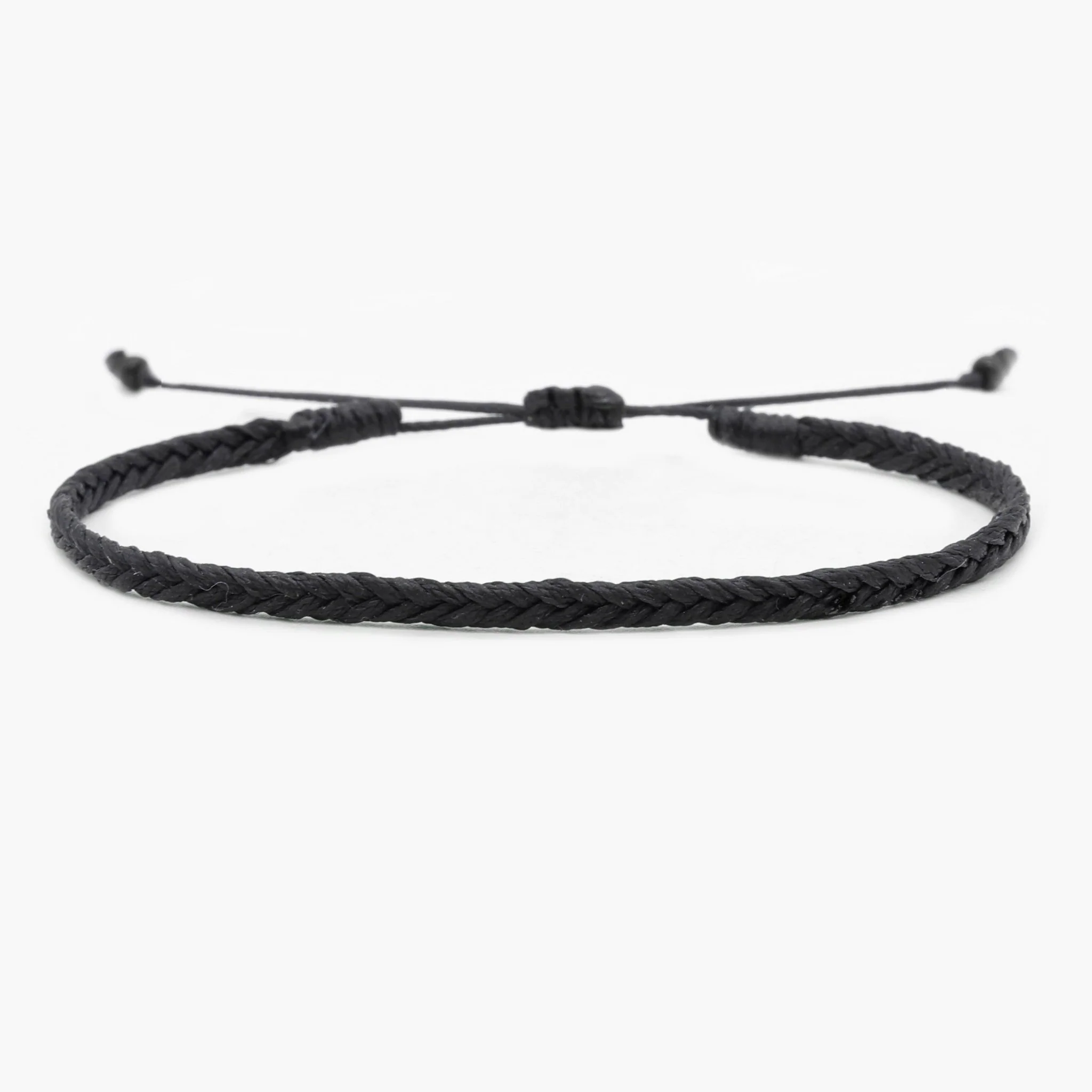 Adjustable Mini Braided Bracelet (Black)