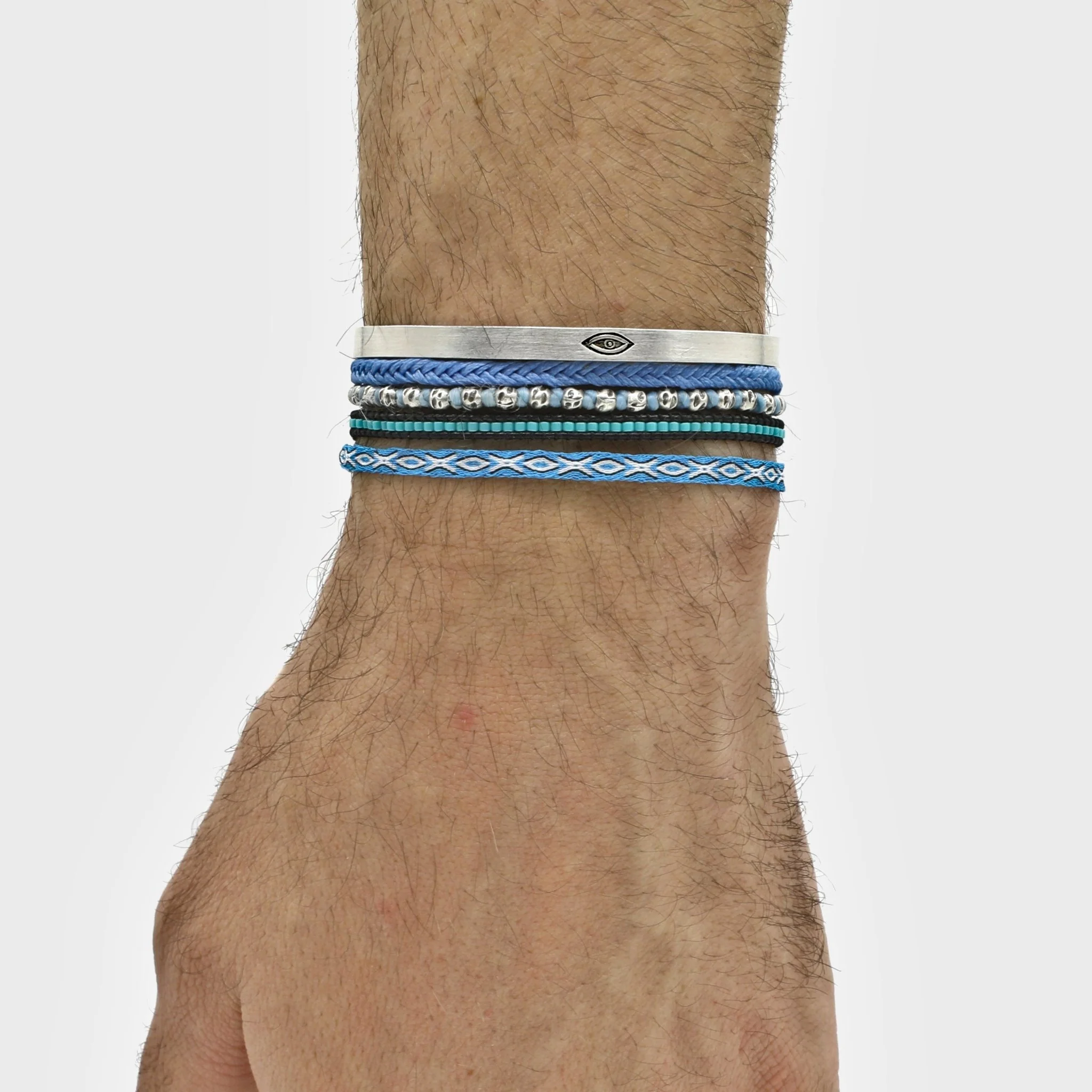 Adjustable Mini Braided Bracelet (Turquoise) - Image 3