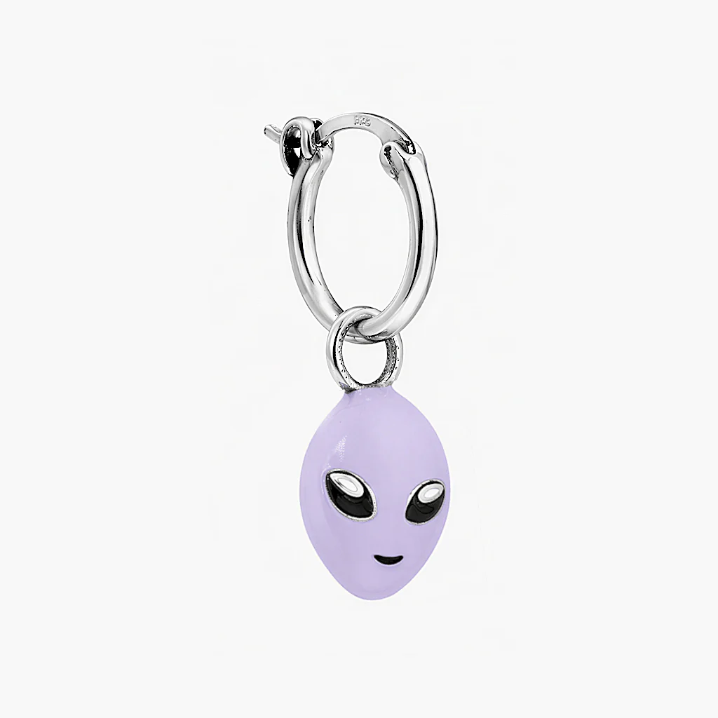 Alien Sterling Silver Earring