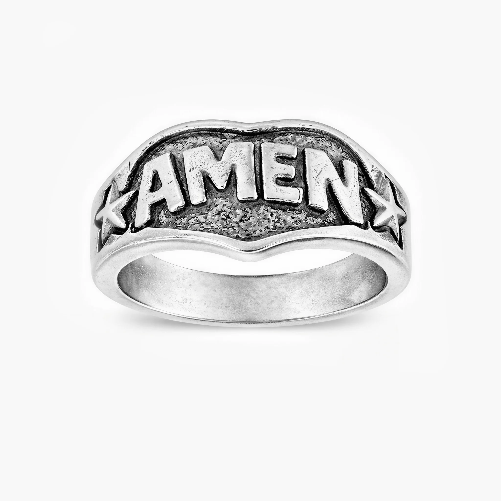 Amen Sterling Silver Ring
