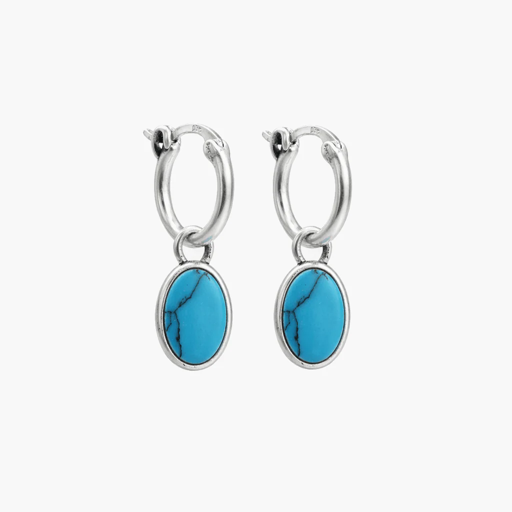 Arizona Turquoise Charm Sterling Silver Earring - Image 3