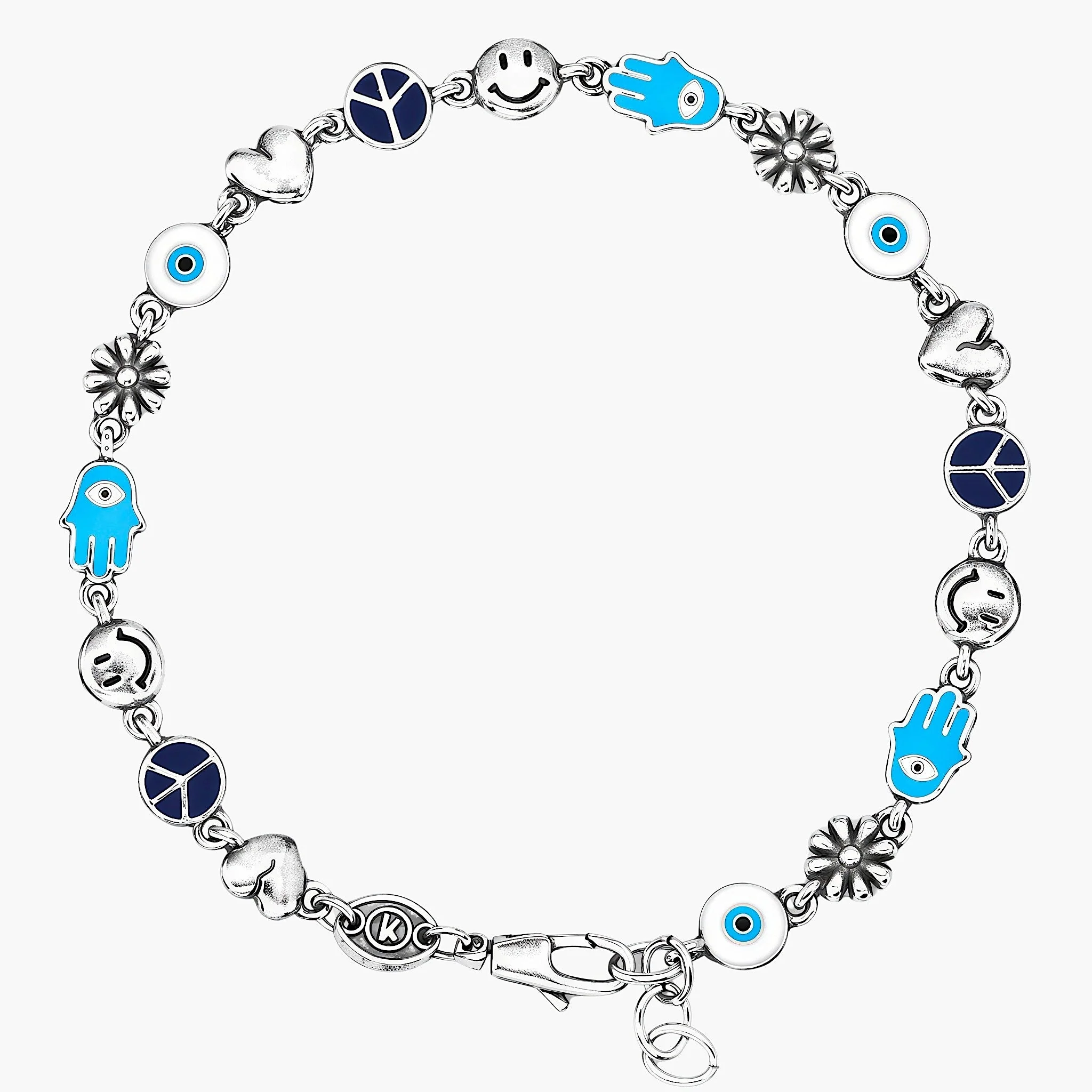 Holidays Bracelet With Sterling Silver Enameled Charms