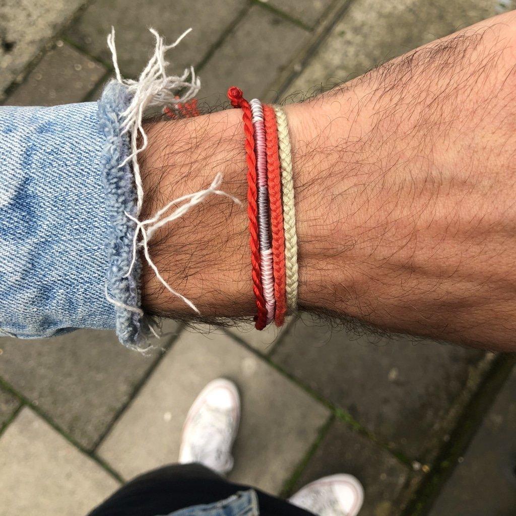 Cotton Temple Bracelet (Grey) - Image 5