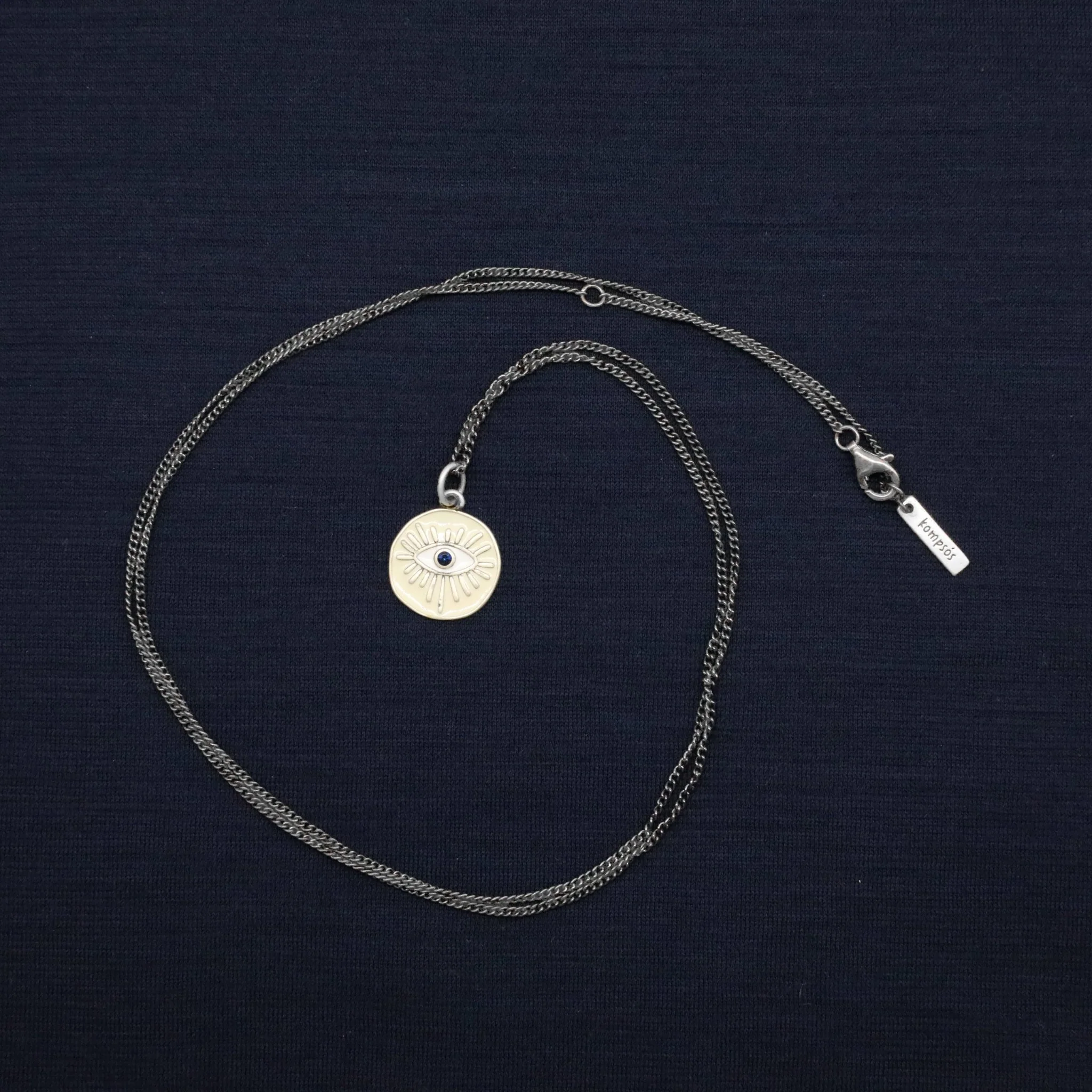 Enamelled "Thessaloniki"  Evil Eye Necklace - Image 4
