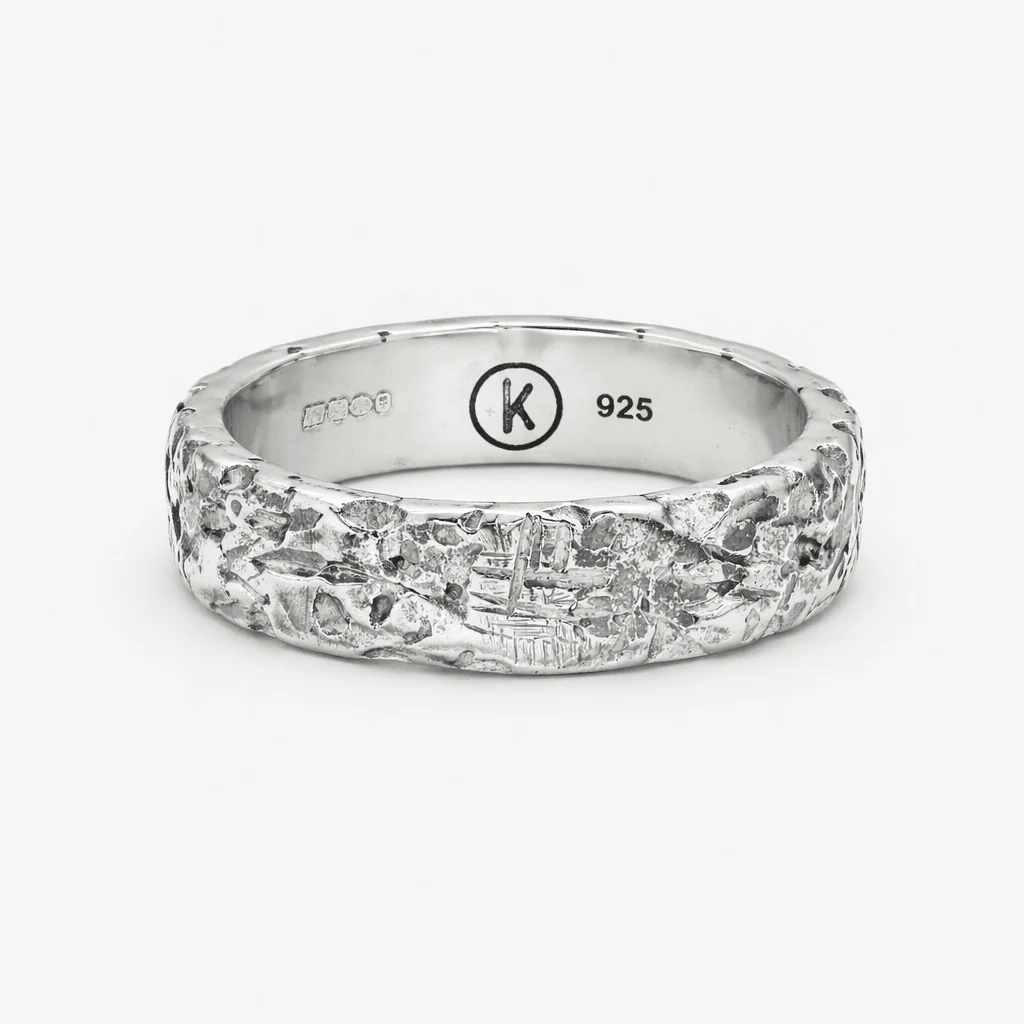 Hand-forged Sterling Silver Band Ring - Image 2