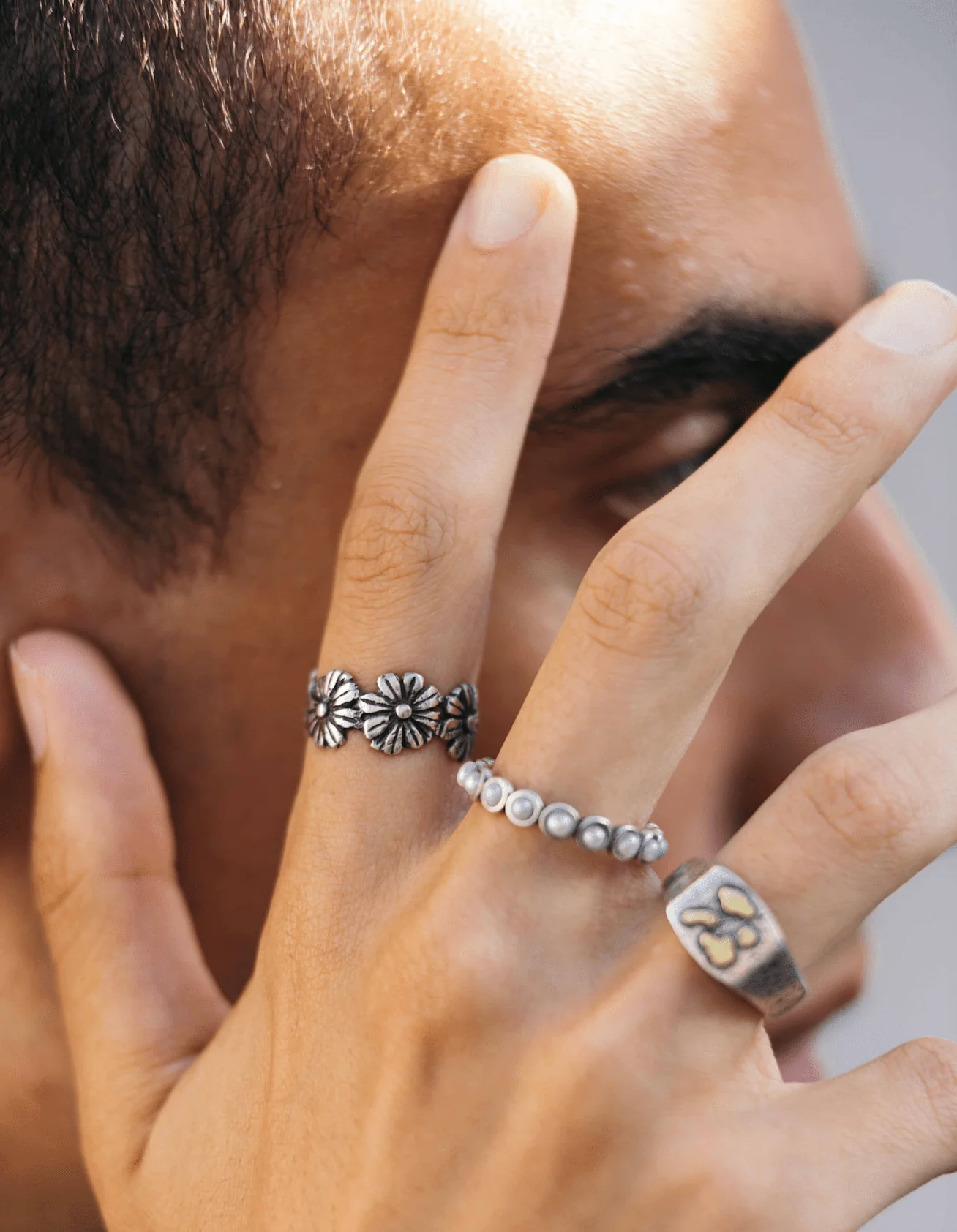 Hand-forged Sterling Silver Daisy Ring - Image 5