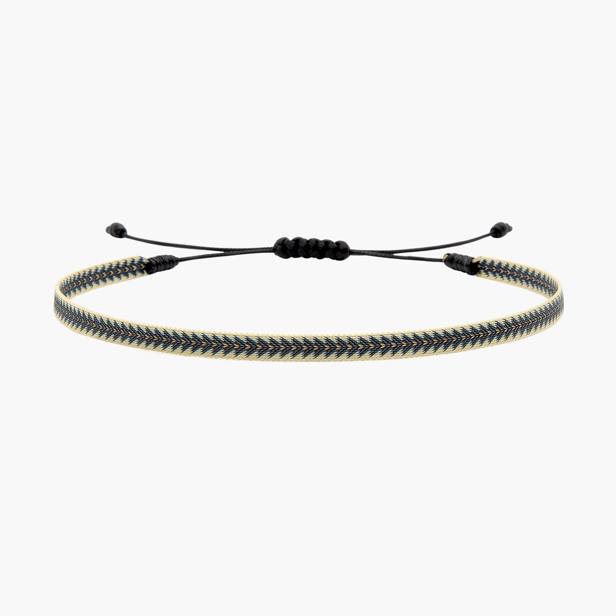 Handmade Purnama Bracelet 12 (Dusty Blue/Cream)