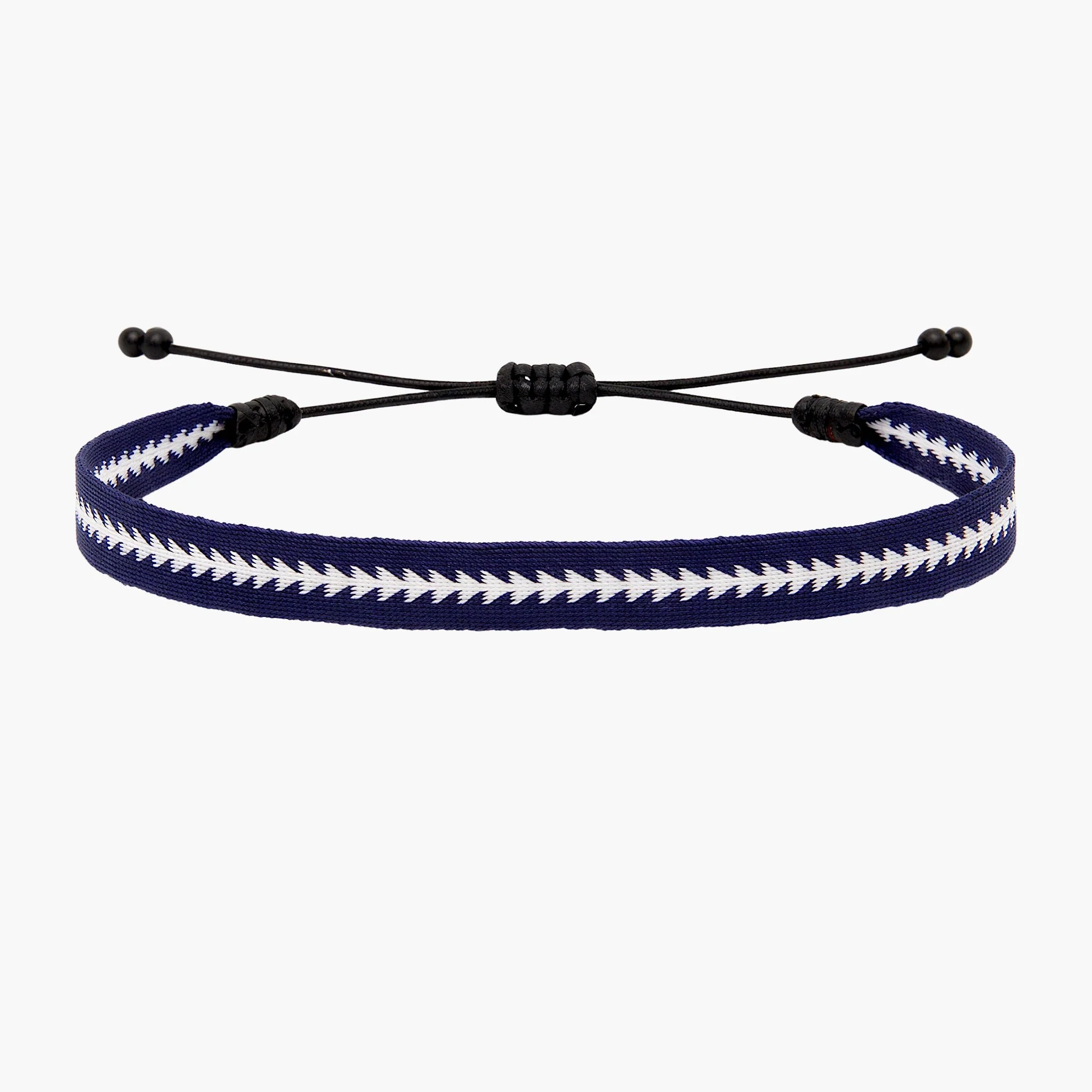 Handmade Purnama Bracelet 46 (Navy Blue/White)