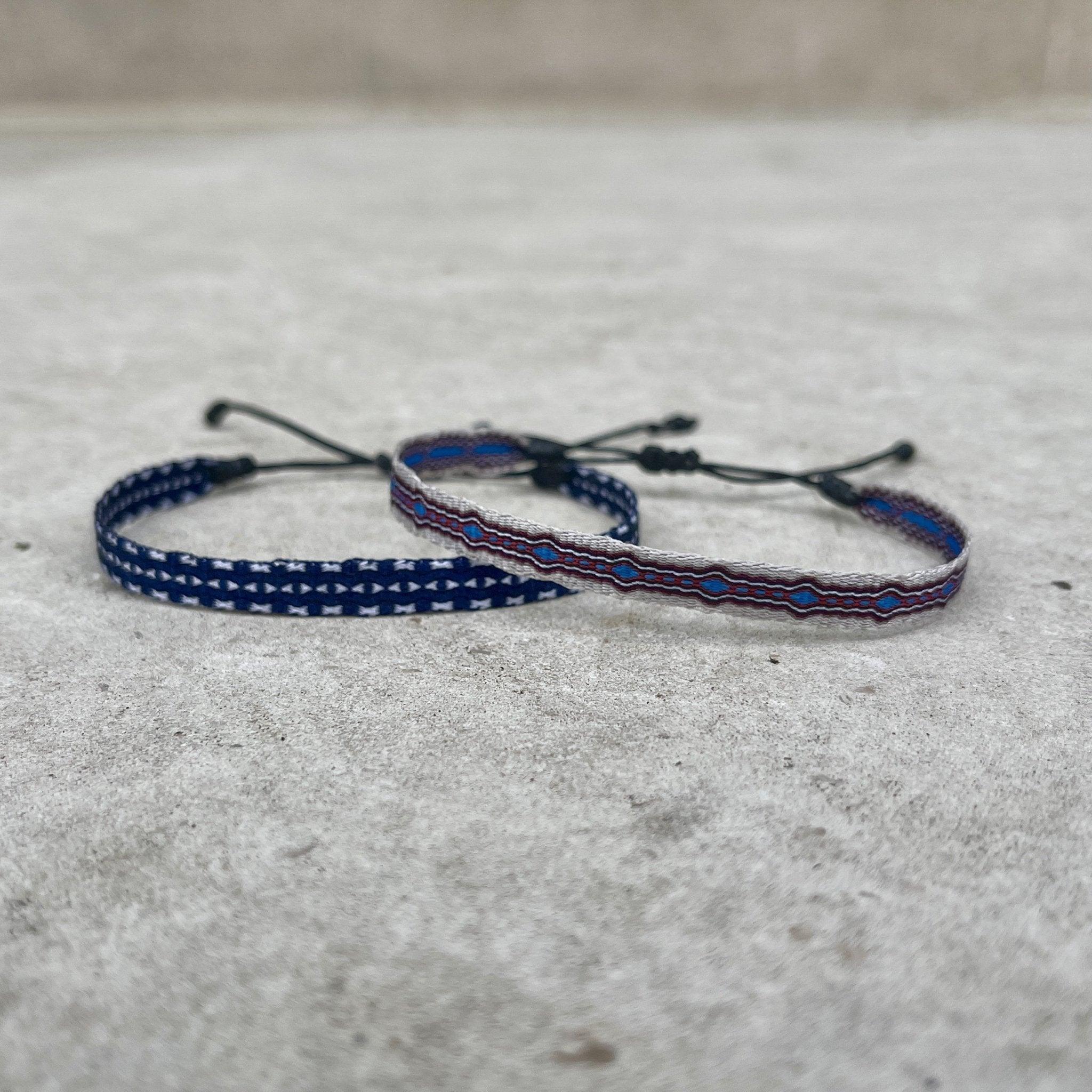 Handmade Purnama Bracelet 48 (Blue/Red) - Image 2