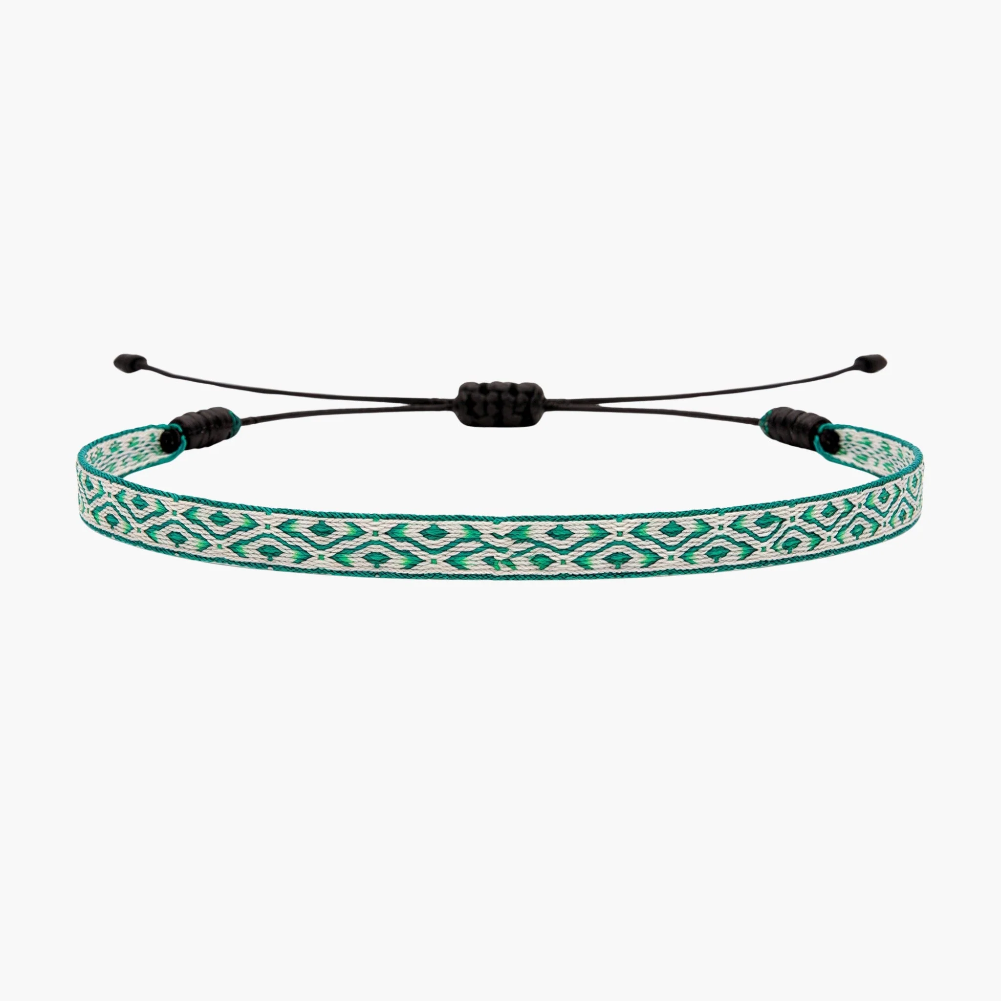 Handmade Purnama Bracelet 81 (Emerald Green/White)