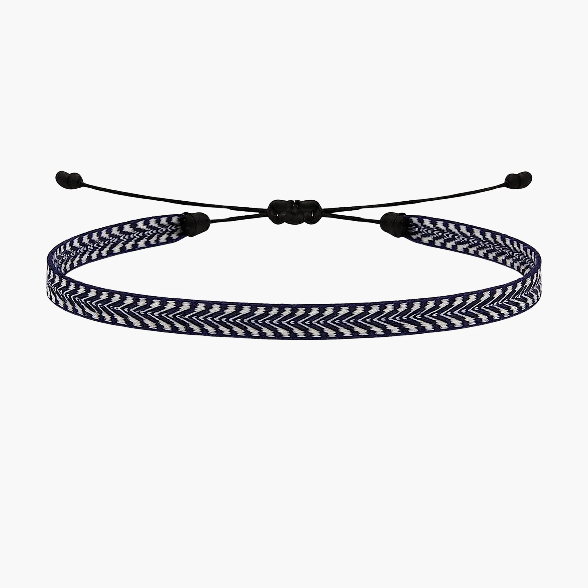 Handmade Purnama Bracelet 87 (Navy Blue/White)