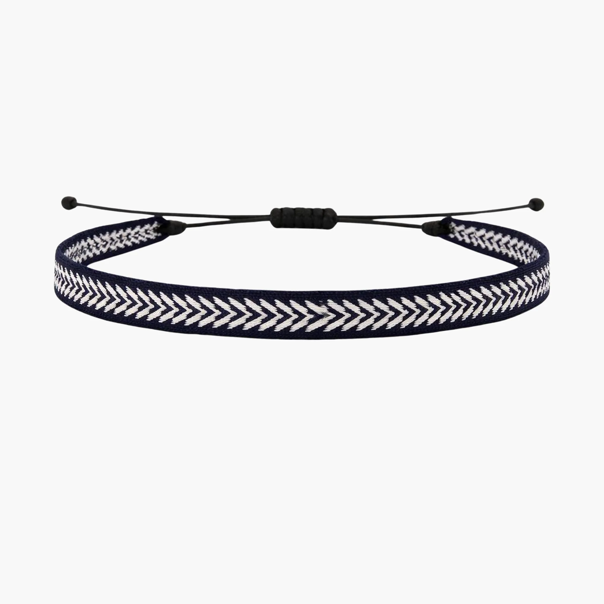 Handmade Purnama Bracelet 89 (Navy Blue/White)