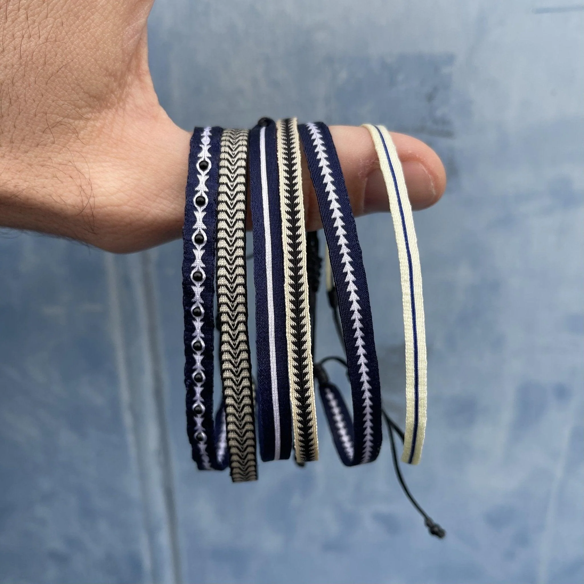 Handmade Purnama Bracelet 7 (Cream/Black) - Image 2