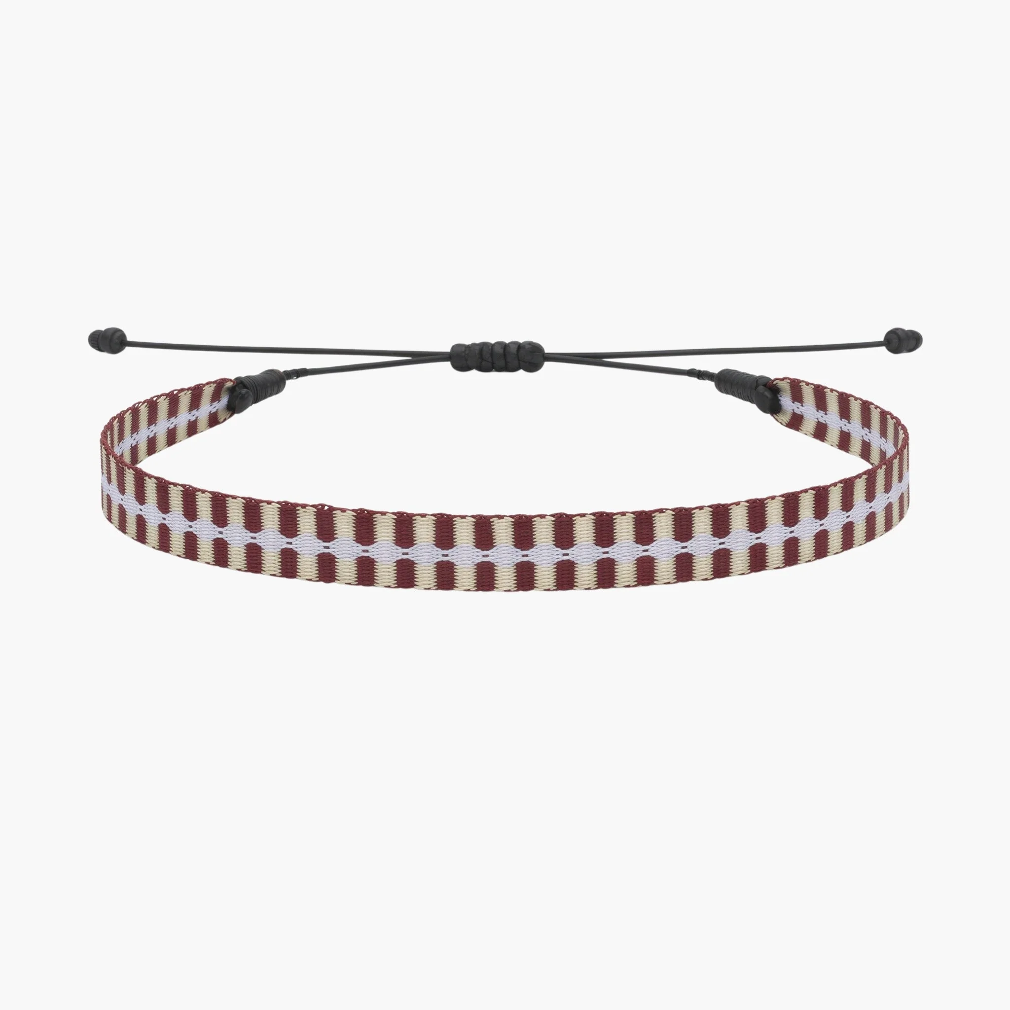 Handmade Purnama Bracelet (Burgundy/Lilac)