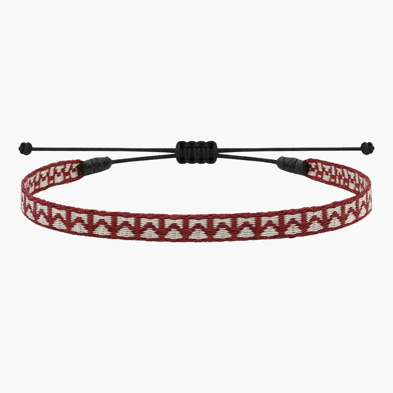 Handmade Purnama Bracelet (Burgundy/Cream)