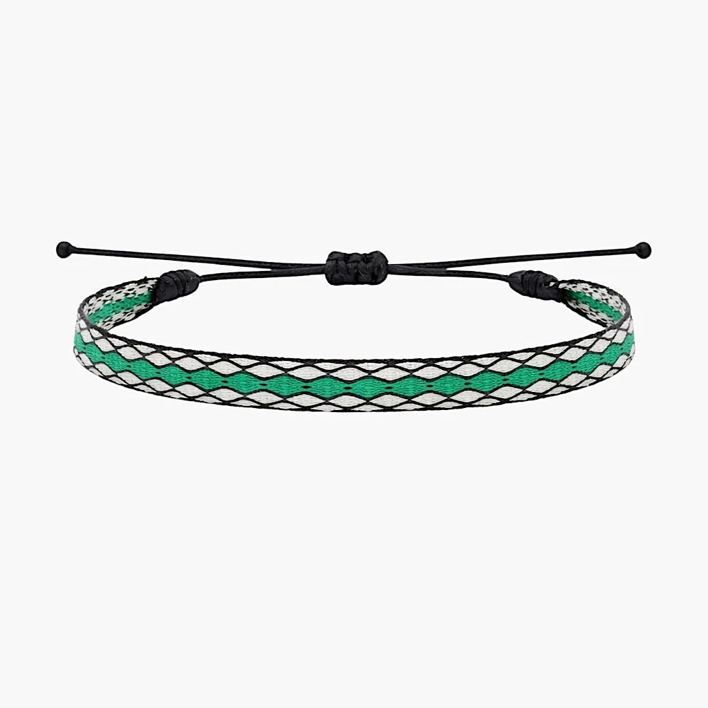 Handmade Purnama Bracelet (Green/White)