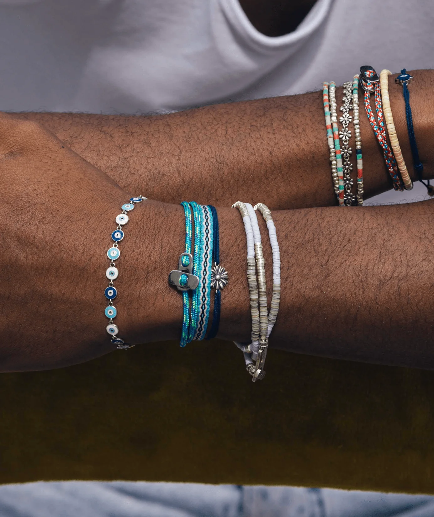 Handmade Purnama Bracelet (Light Blue) - Image 2