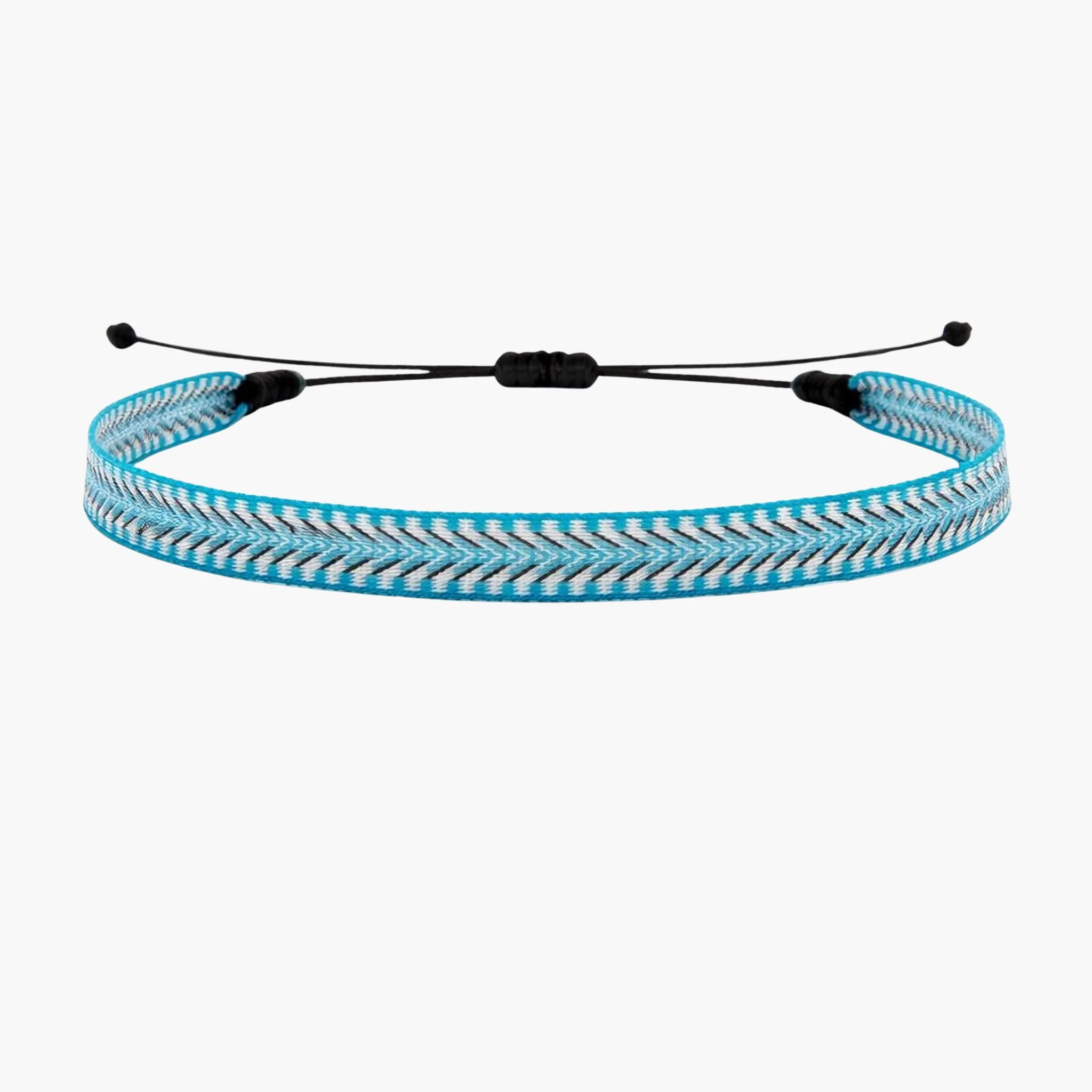 Handmade Purnama Bracelet (Light Blue/Black/White)