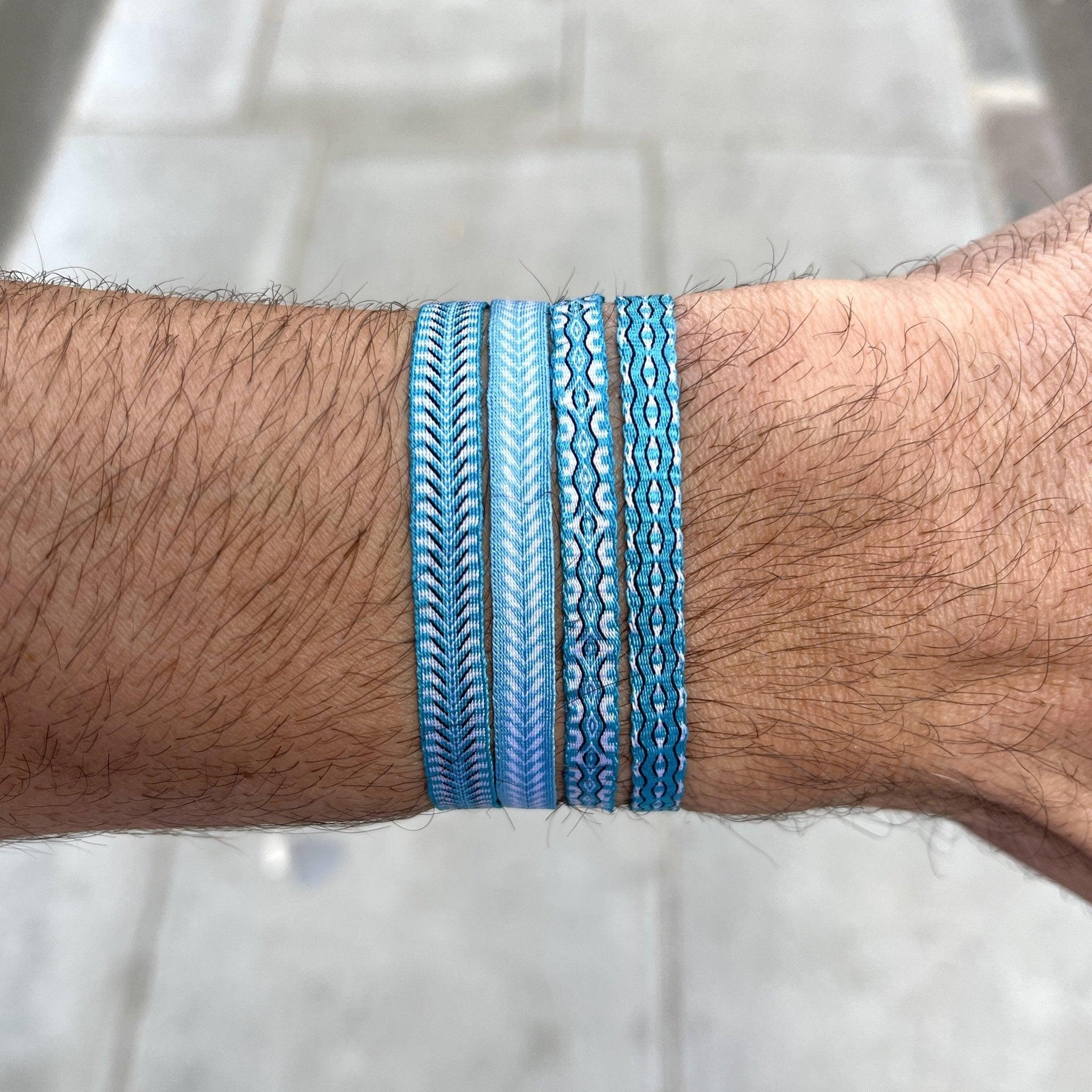 Handmade Purnama Bracelet (Light Blue/White) - Image 2