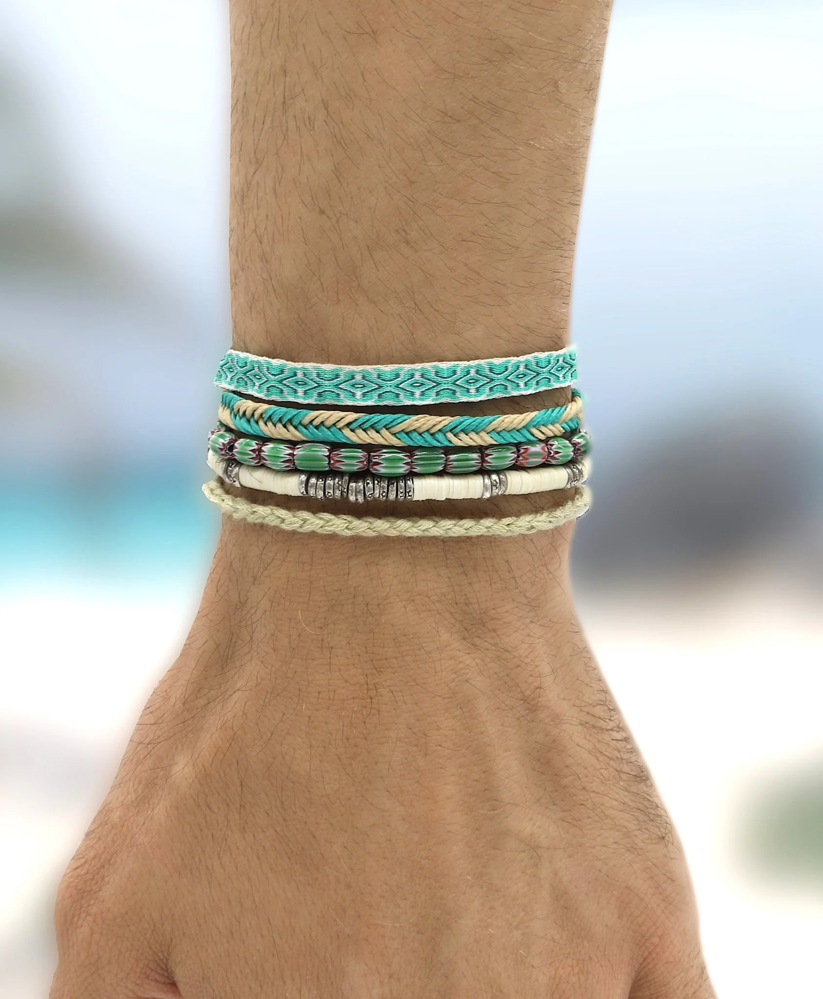 Handmade Purnama Bracelet (Light Green) - Image 2
