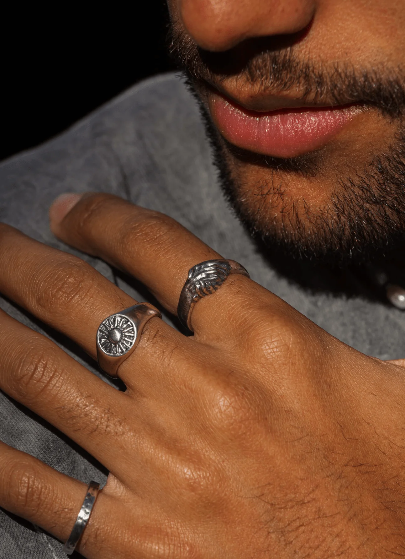 Handshake Sterling Silver Ring - Image 4