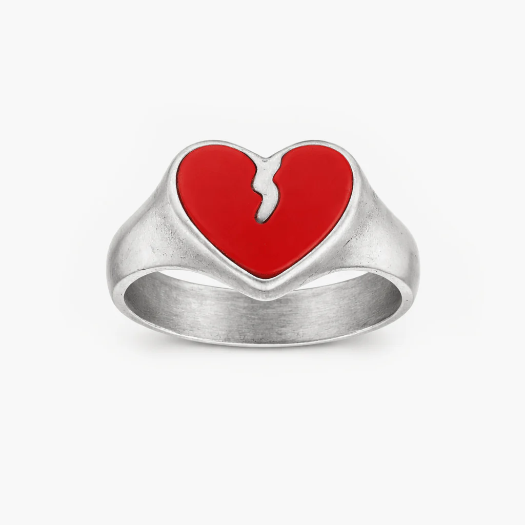 Heartbreak Red Carnelian Sterling Silver Ring