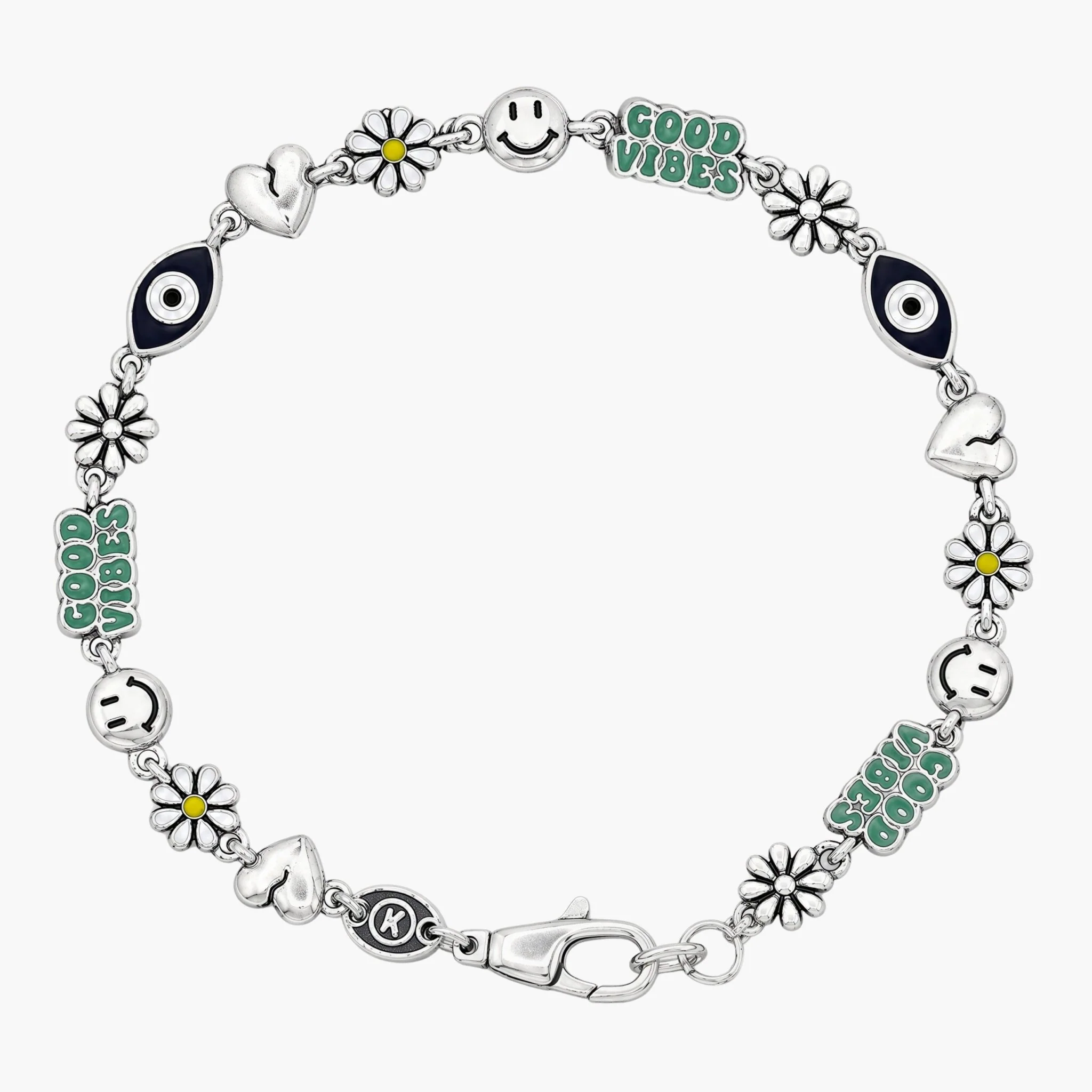 Holidays Bracelet With Enamelled Sterling Silver Charms