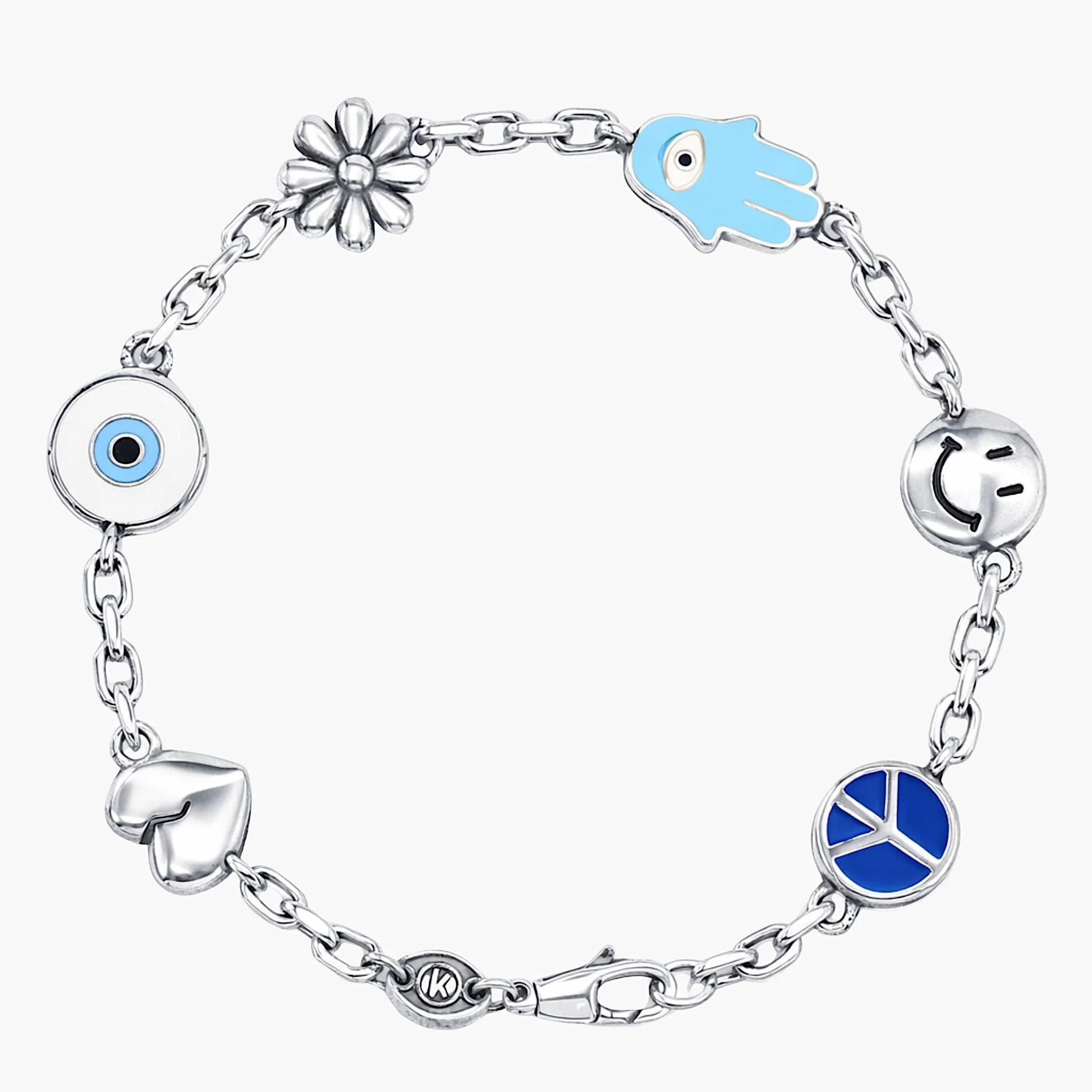 Holidays Sterling Silver Bracelet With Assorted Charms