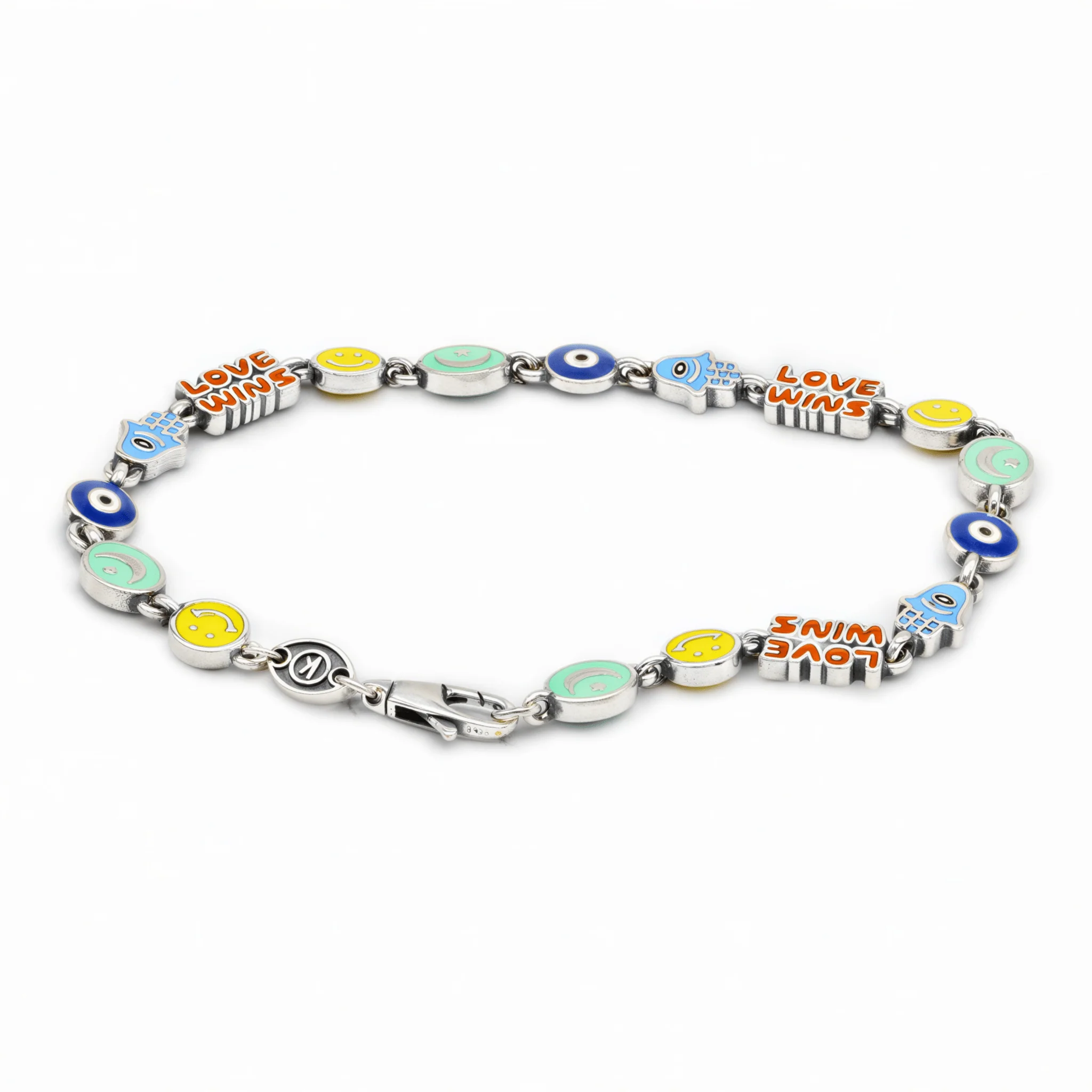 Holidays Sterling Silver Bracelet With Multi Enamelled Charms - Image 2