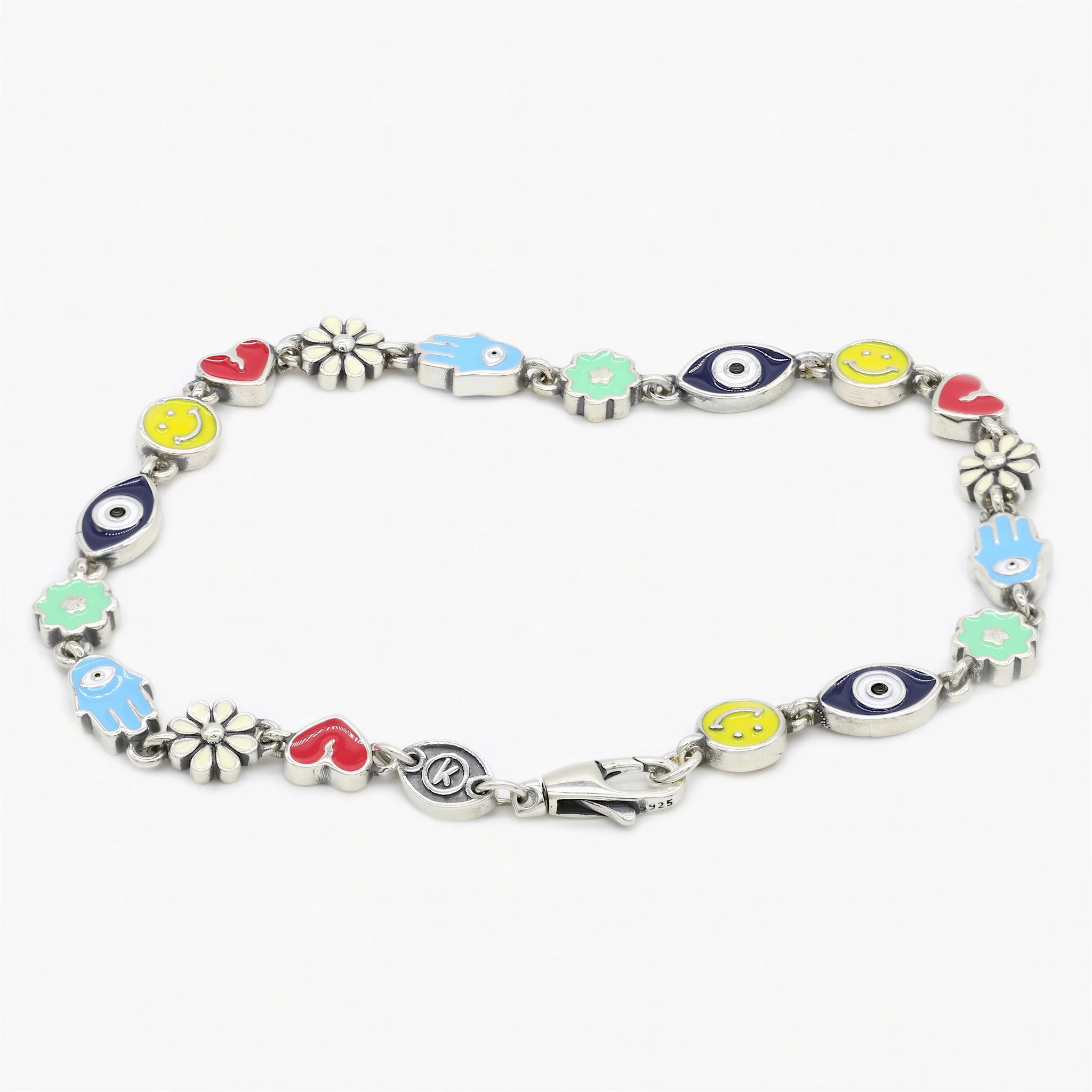 Holidays Sterling Silver Signature Bracelet With Multi Enamelled Charms - Image 2