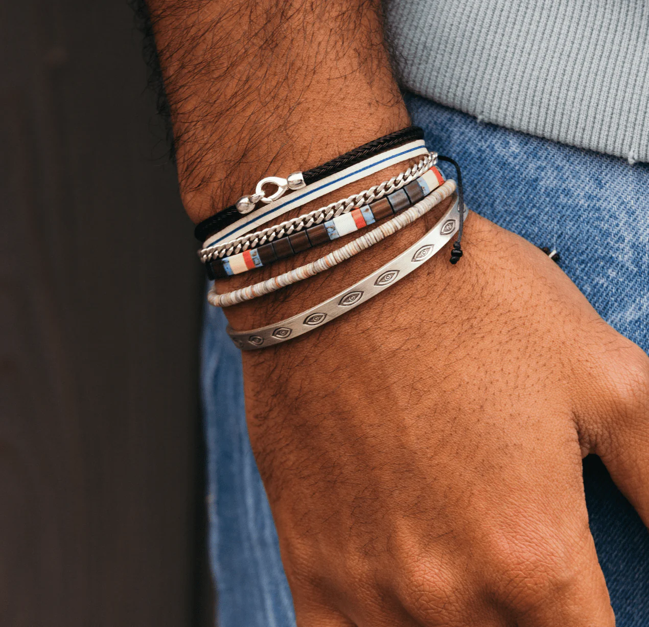 Sailing Cable "Plata" Bracelet (Coffee) - Image 6