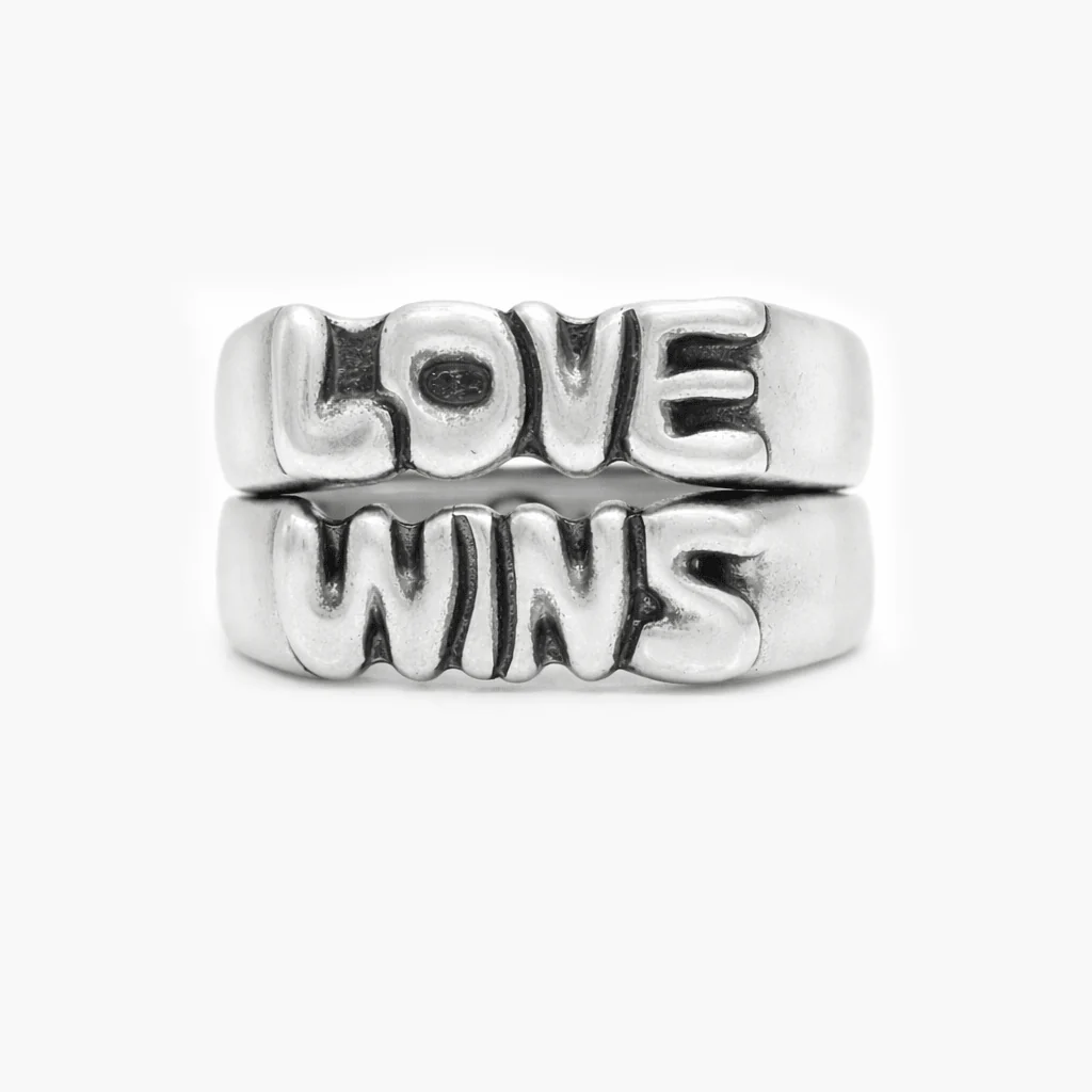 Love Wins Double Sterling Silver Ring