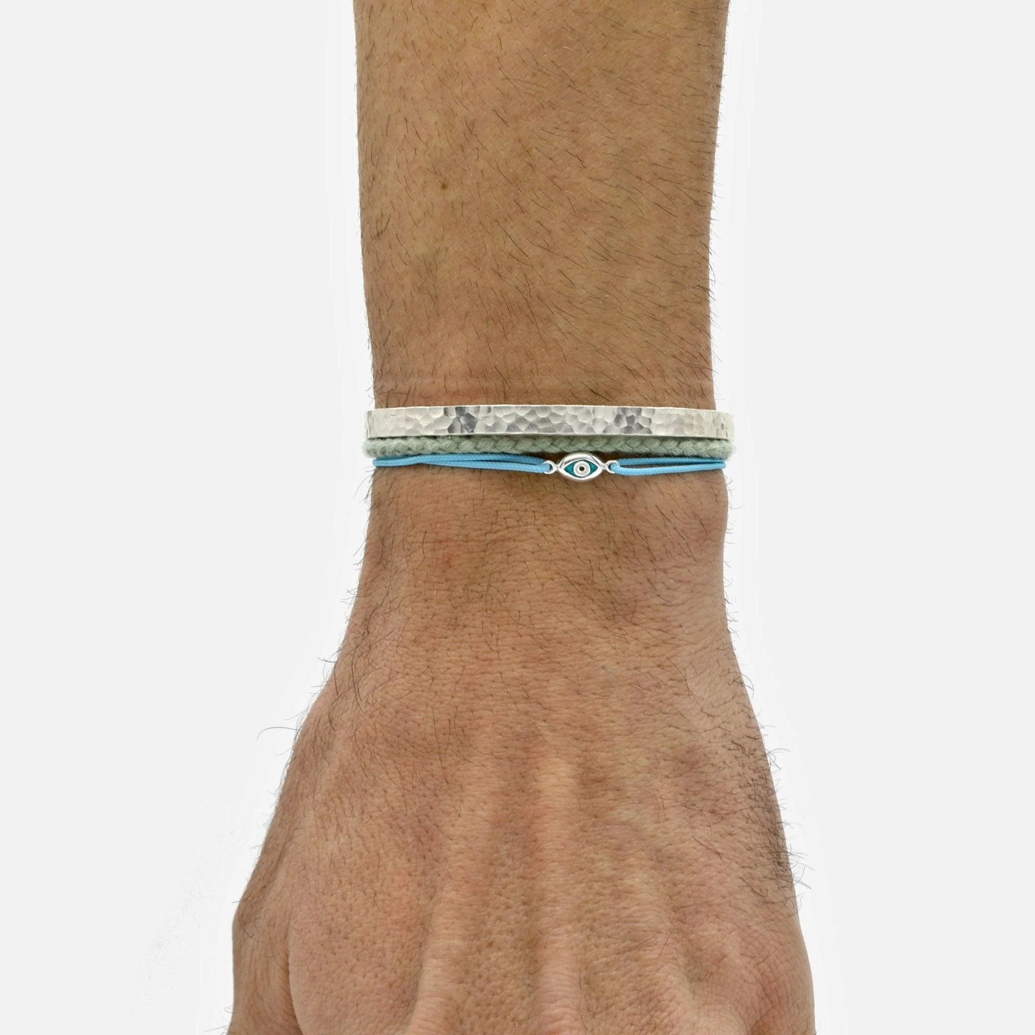 Maxi "Azulik" Hammered Silver Bangle - Image 2