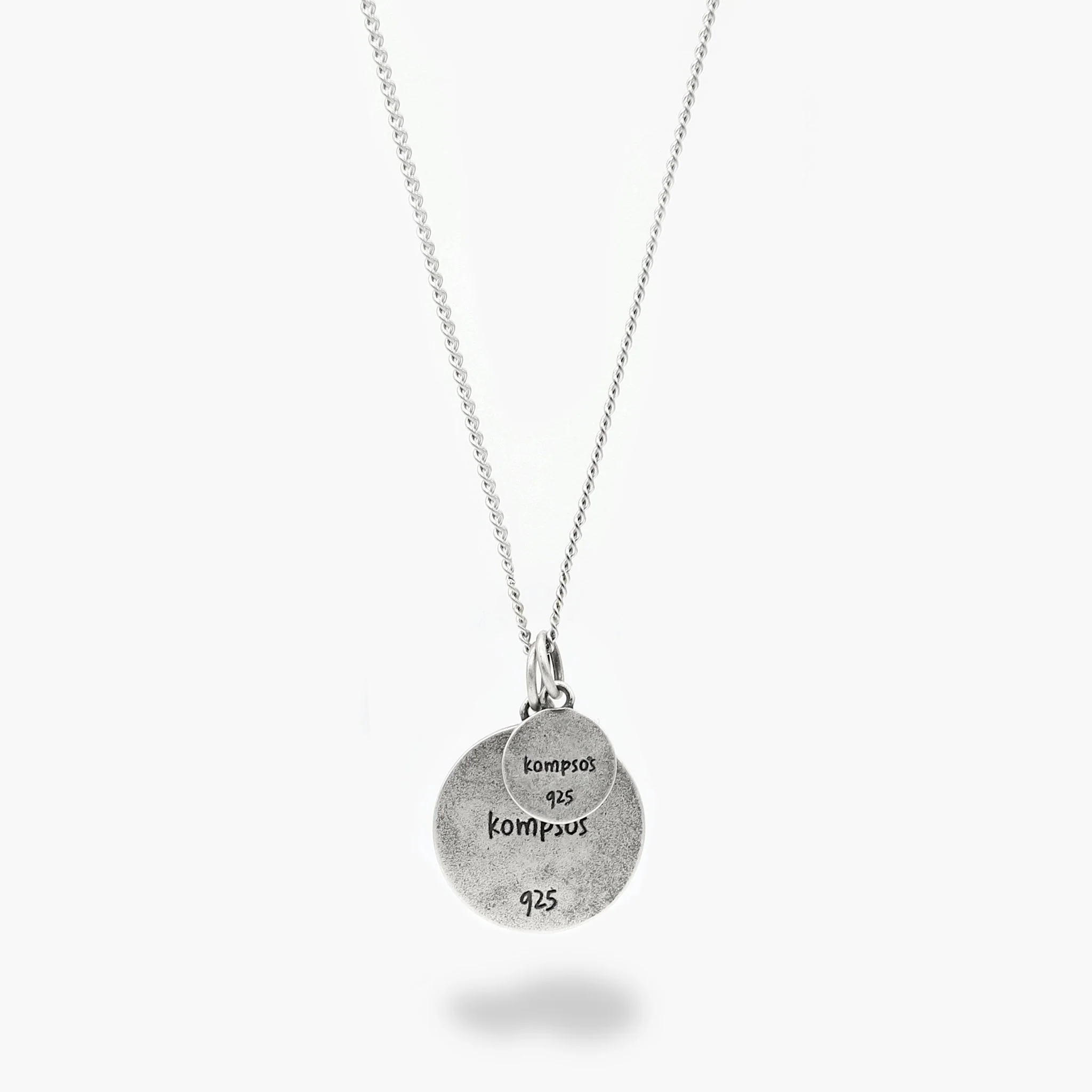Memento Mori Double Tag Silver Necklace - Image 3