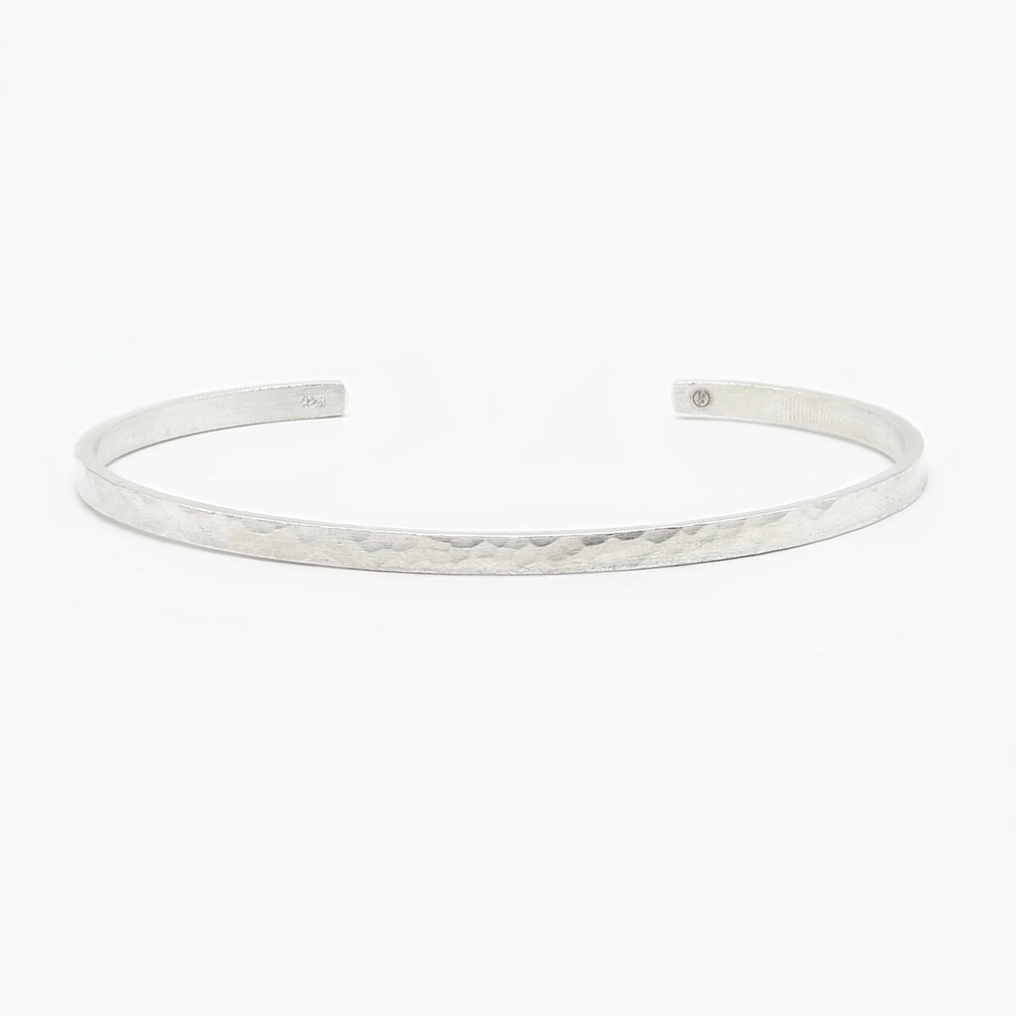 Mini Hammered Silver Bangle