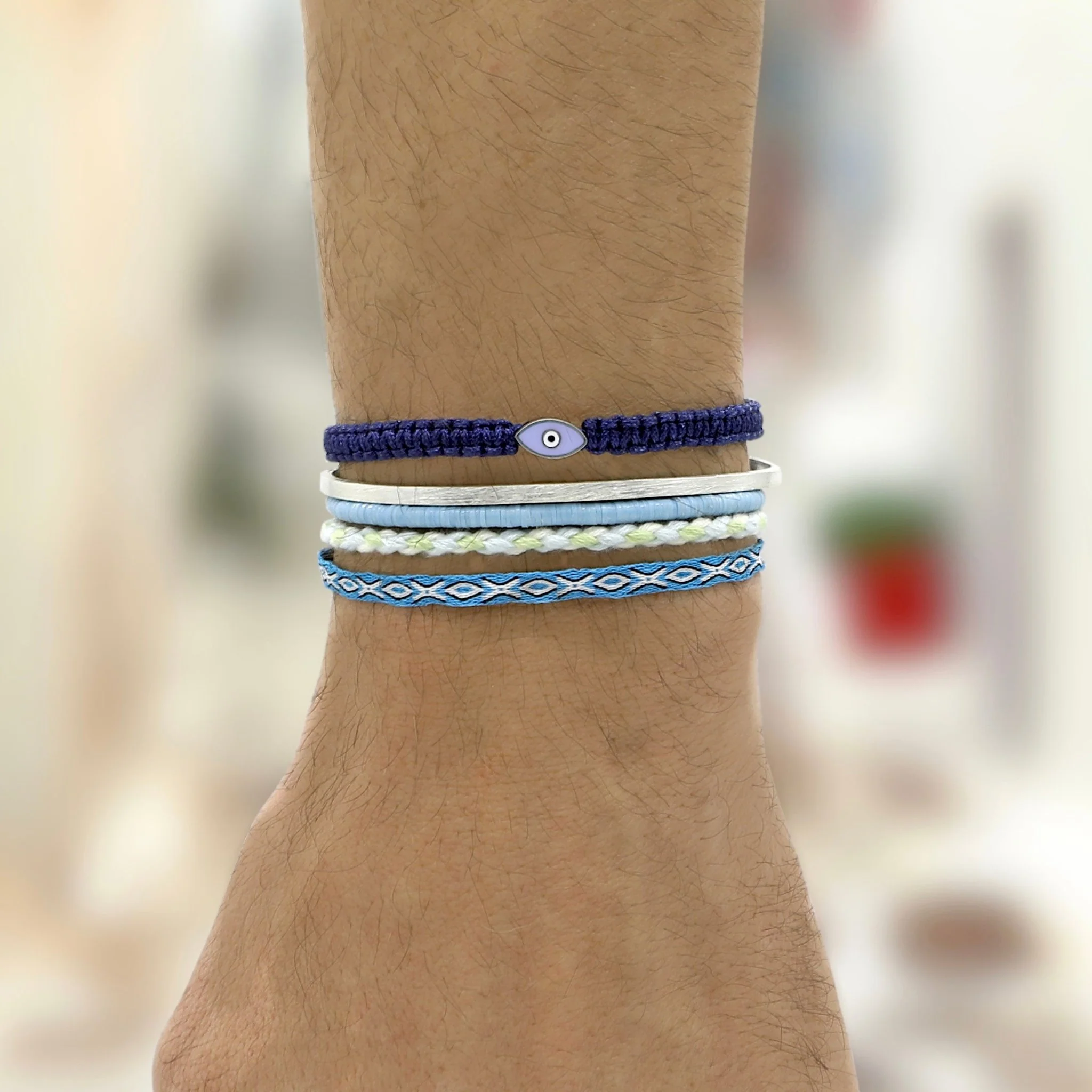 Mini Polished Silver Bangle - Image 2