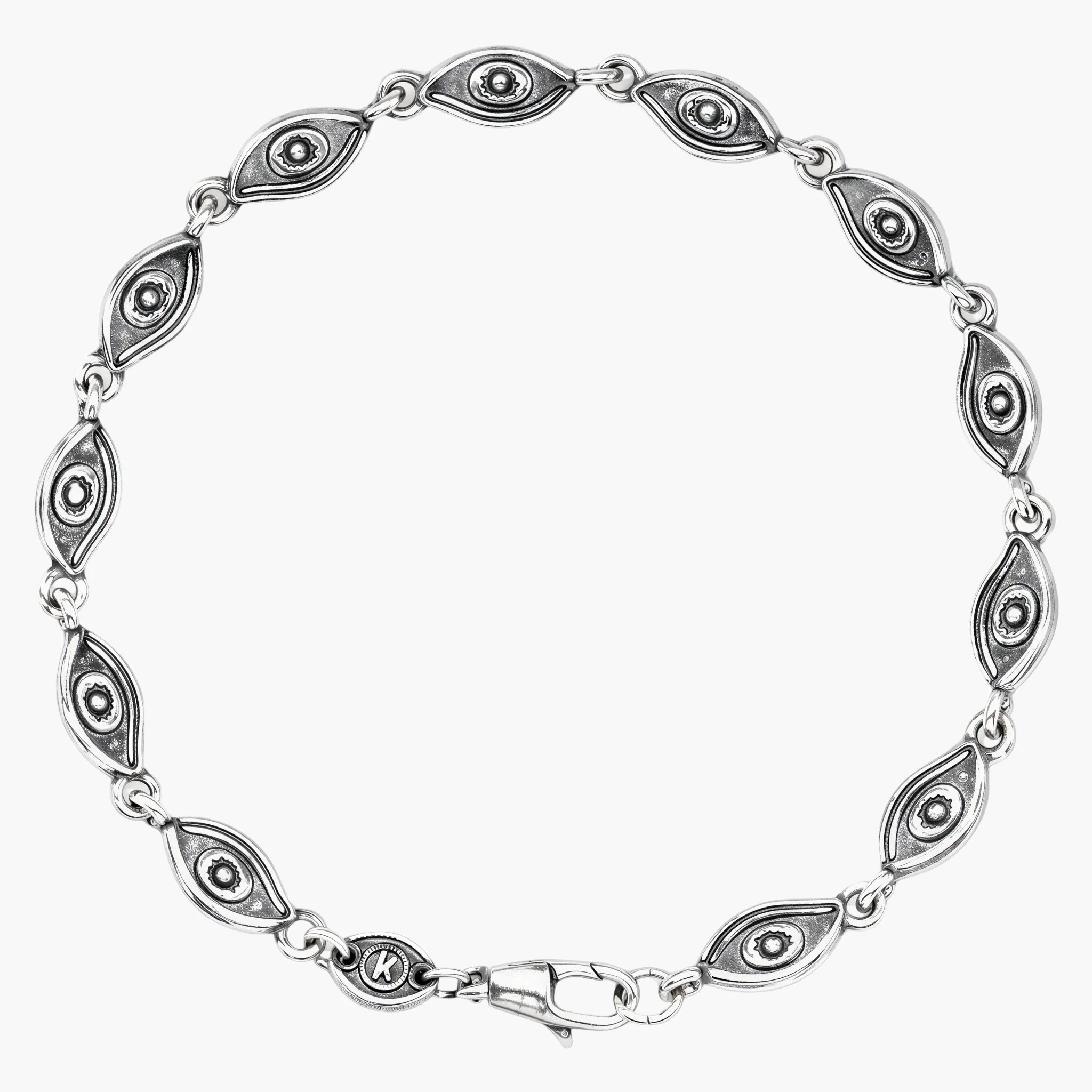 Multi Sterling Silver Evil Eye Bracelet