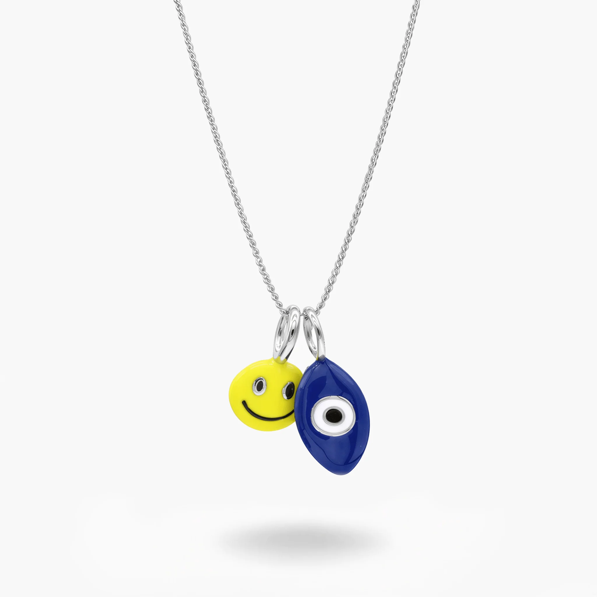 Necklace With Hand Painted Evil Eye And Smiley