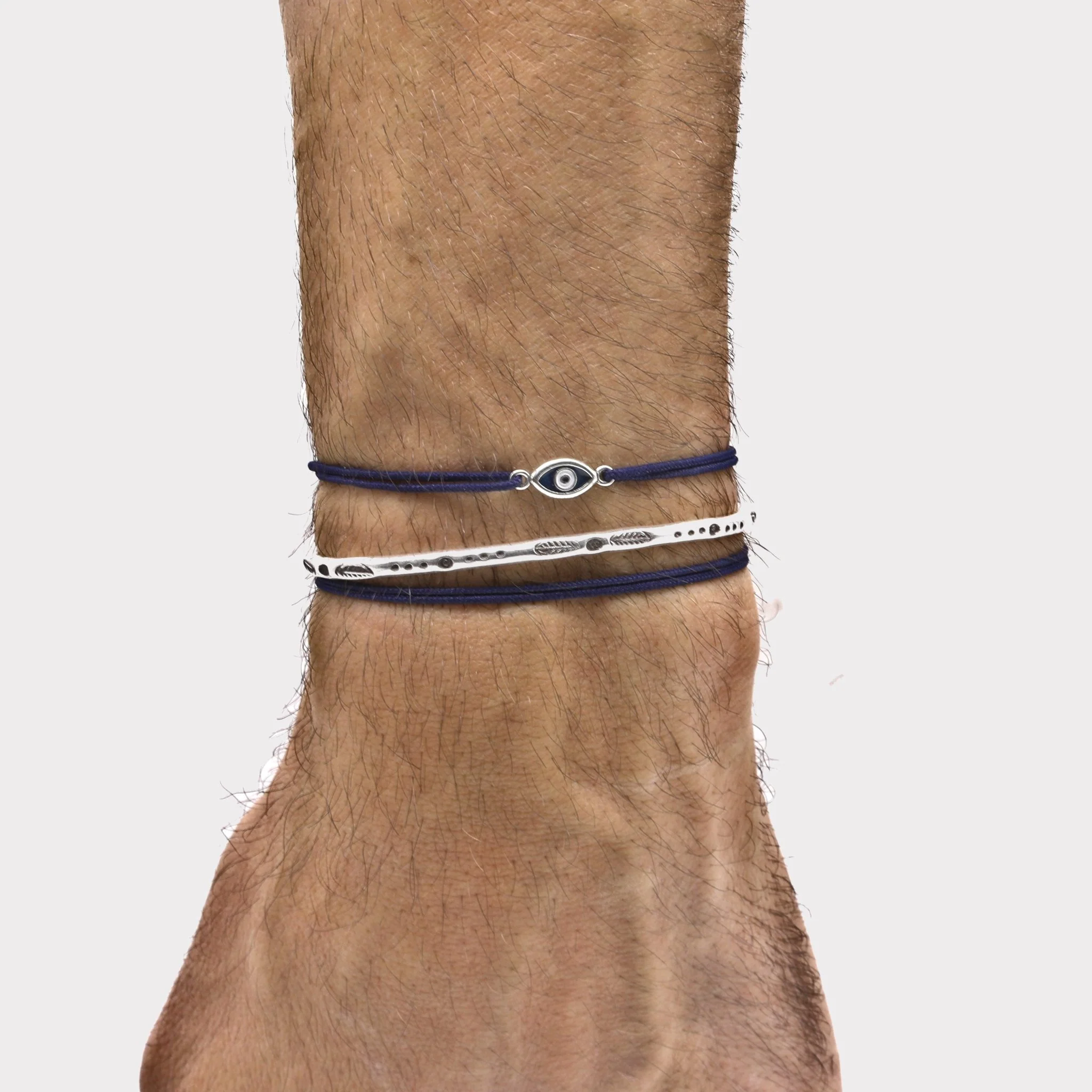 Nylon String Bracelet (Navy Blue) - Image 2